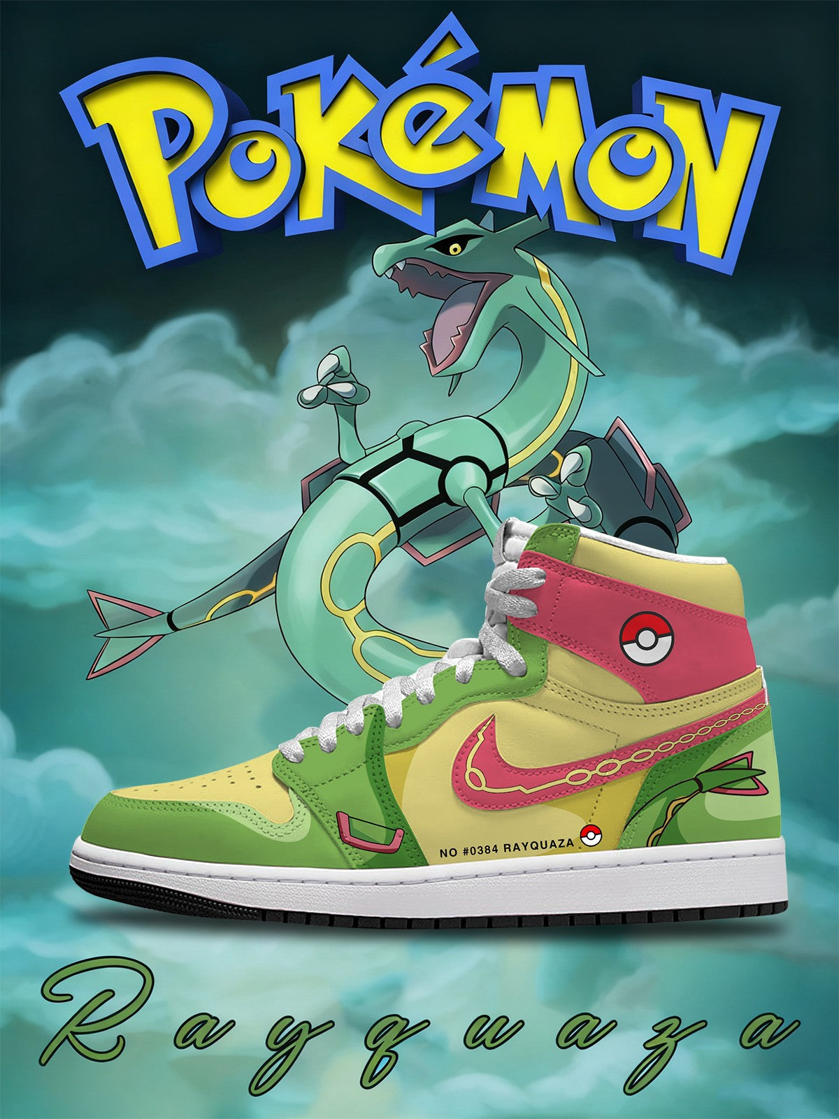 Rayquaza V.1 Custom High-Top Sneakers