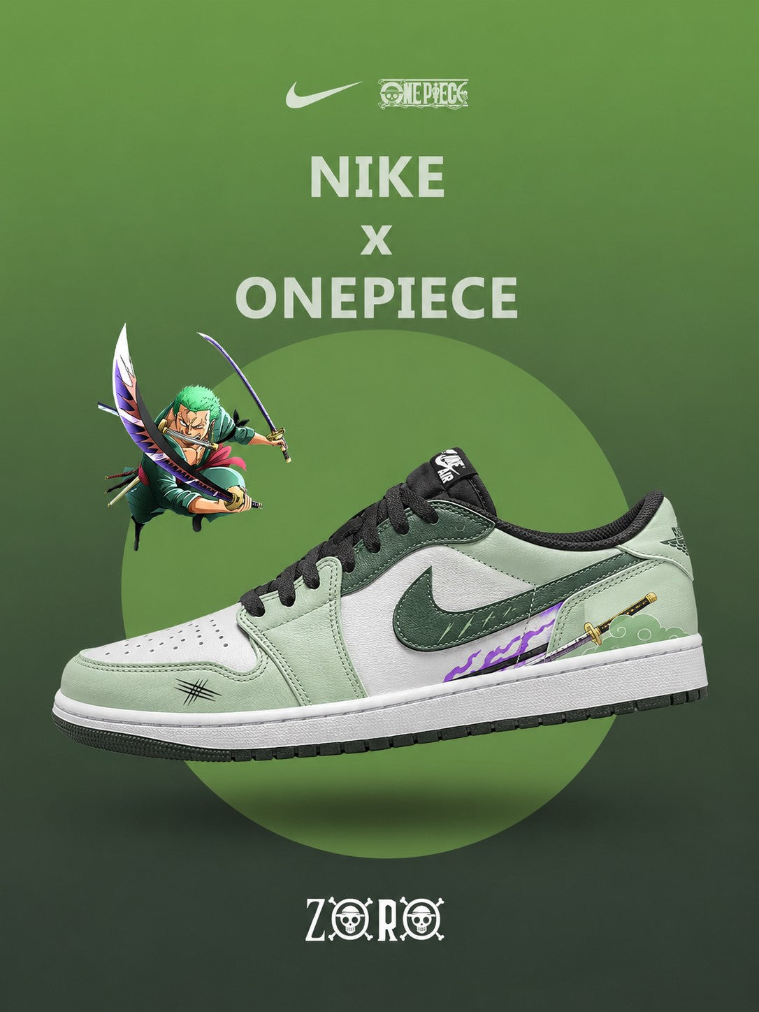 Zoro V.2 Custom Low-Top Court Sneakers