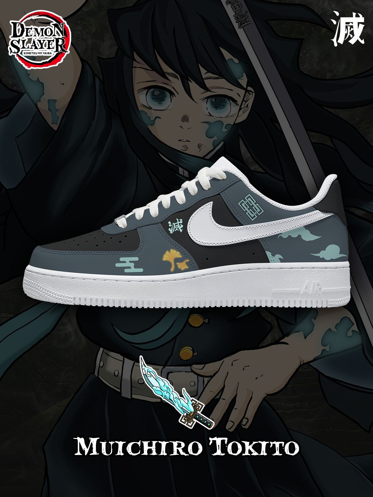 Muichiro Tokito V.1 Custom Sneakers