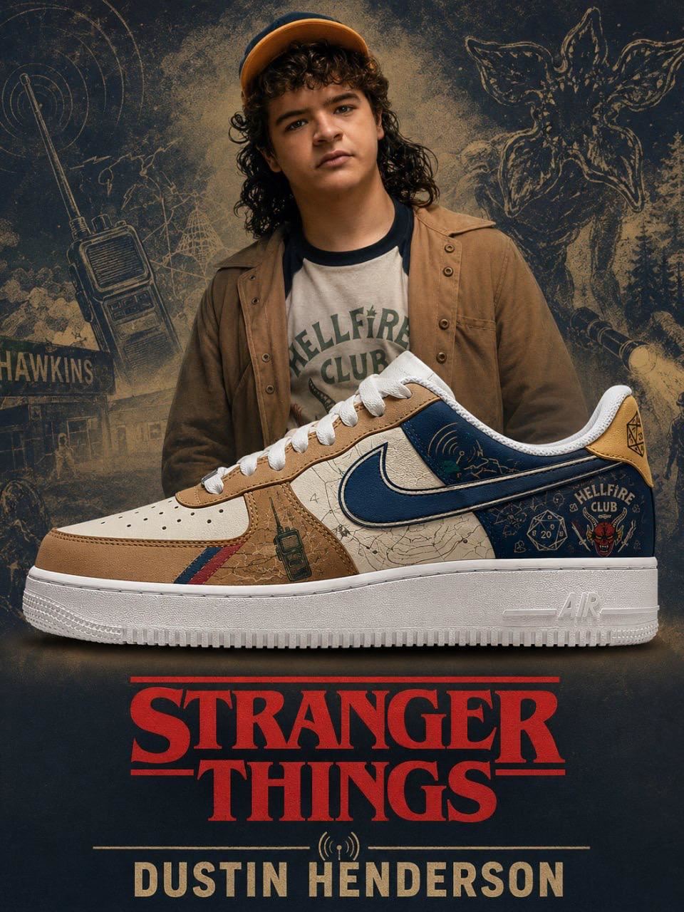 Dustin Henderson V.4 Custom Air-Style Sneakers