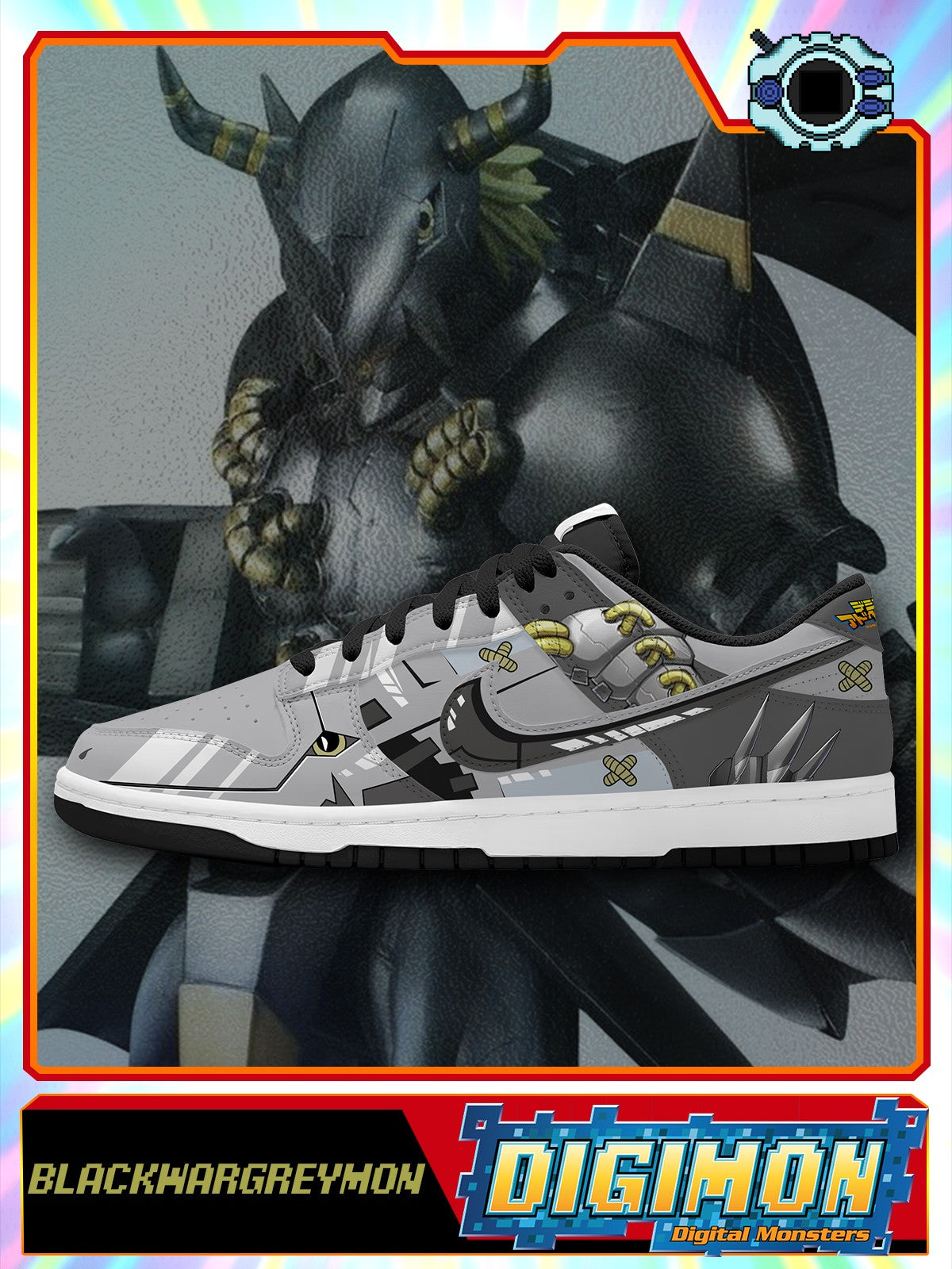BlackWarGreymon V.1 Custom SB-Style Sneakers
