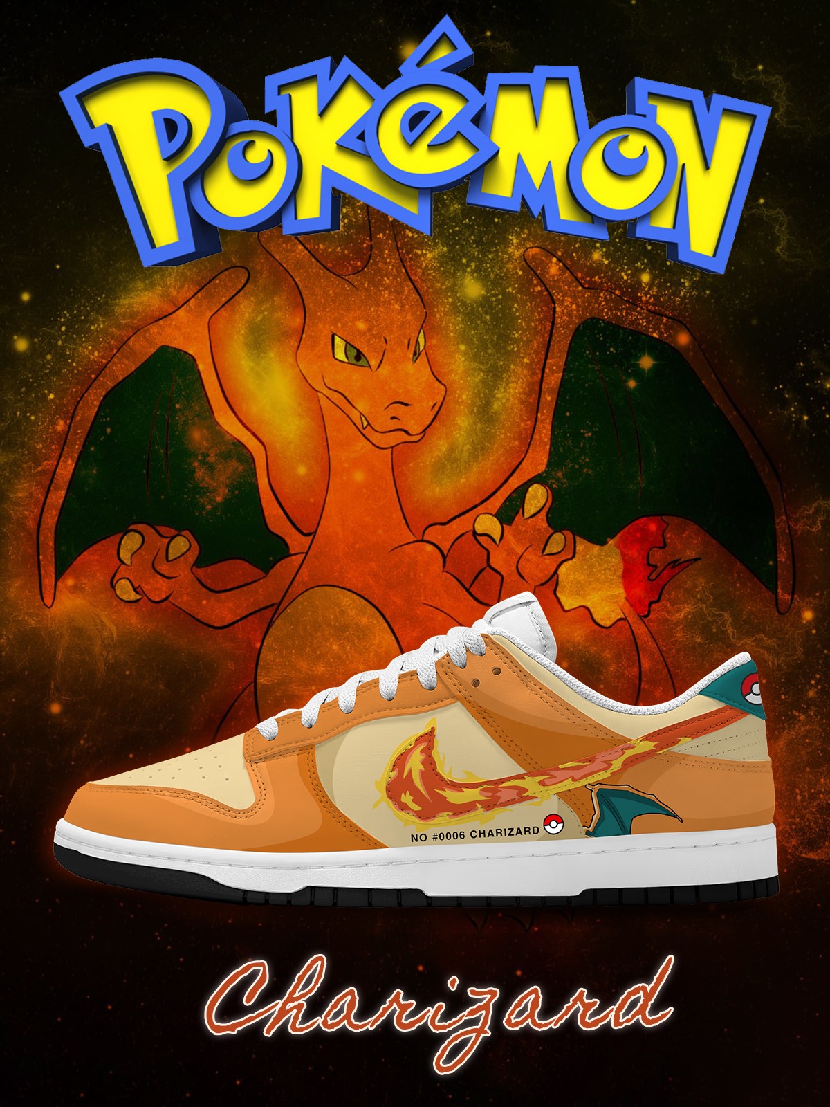 Charizard V.2 Custom SB-Style Sneakers