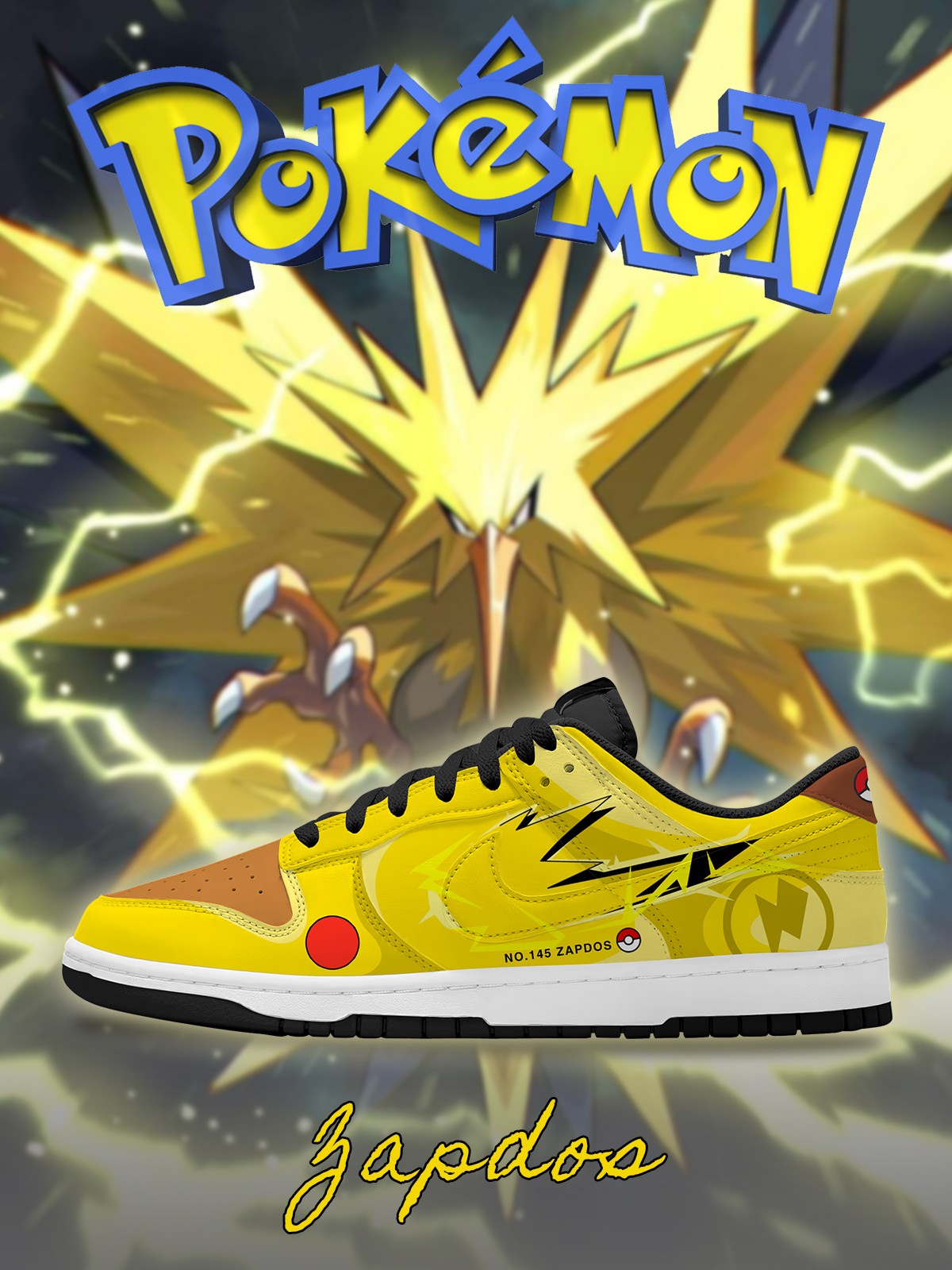 Zapdos V.1 Custom SB-Style Sneakers
