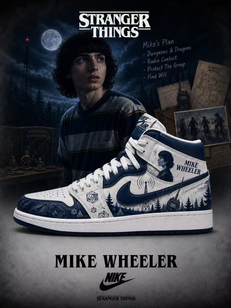 Mike Wheeler V.1 Custom High-Top Sneakers