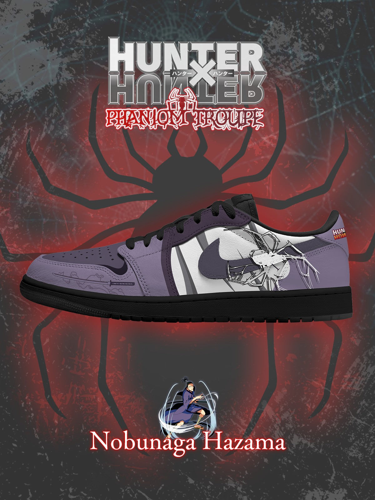 Nobunaga Hazama V.1 Custom Low-Top Court Sneakers