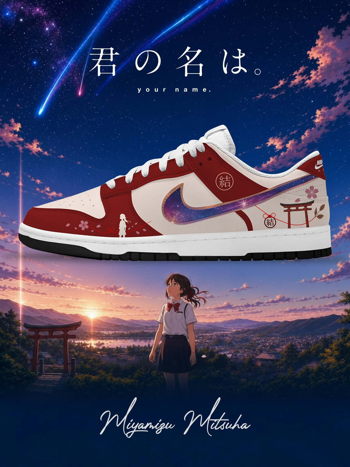Mitsuha Miyamizu V.2 Custom SB-Style Sneakers