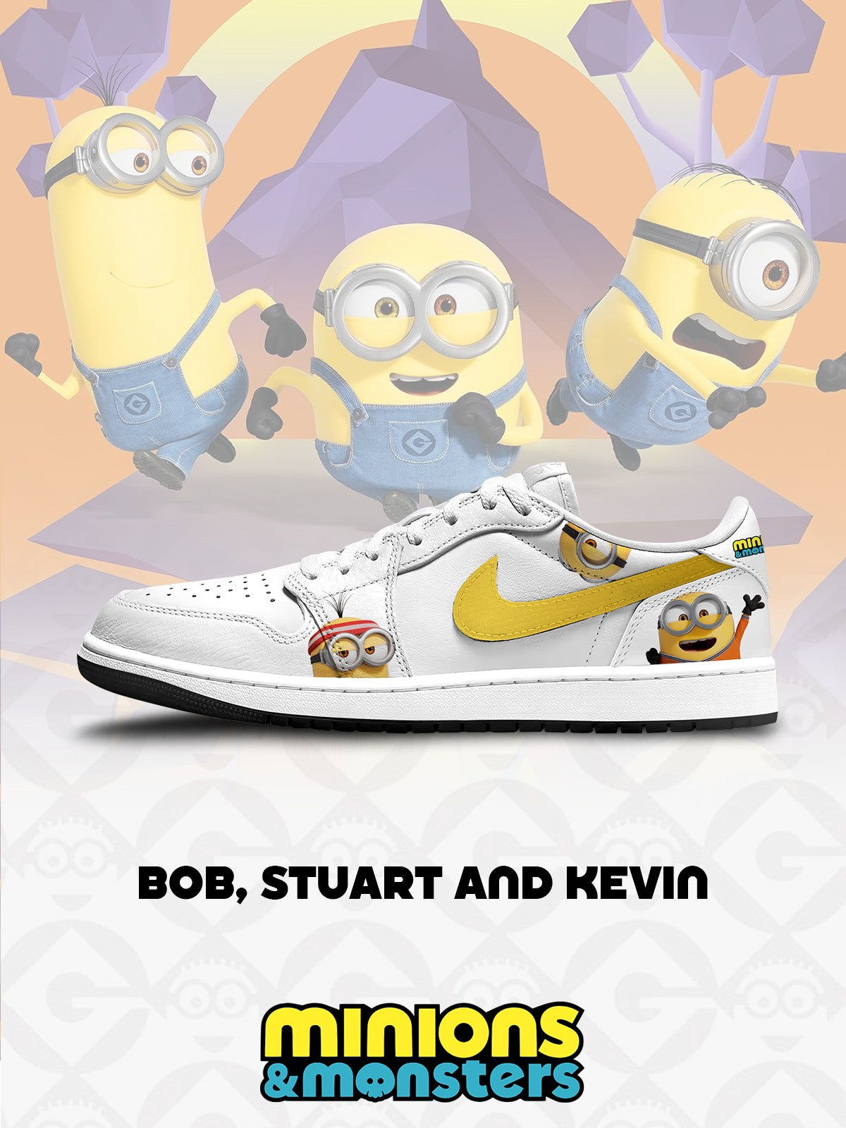 Bob Stuart and Kevin V.1 Custom Low-Top Court Sneakers