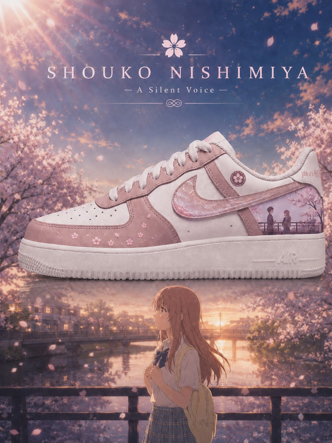 Shouko Nishimiya V.2 Custom Air-Style Sneakers