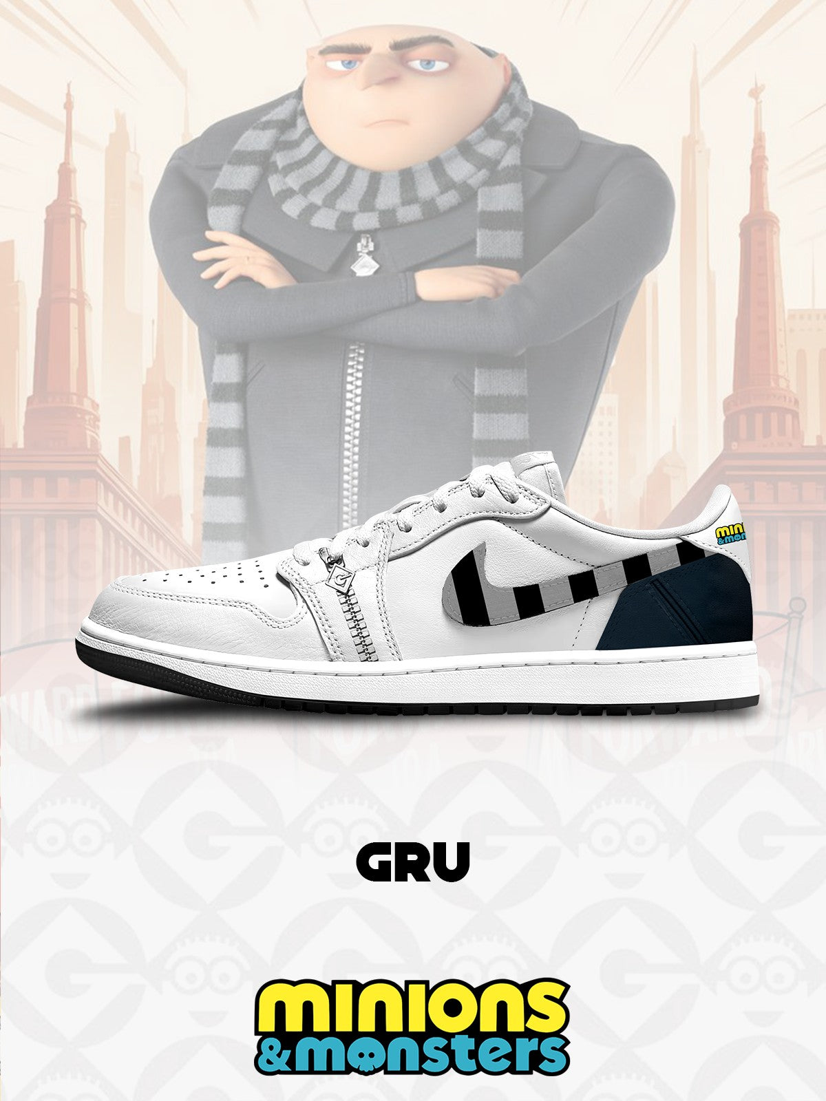 Gru V.1 Custom Low-Top Court Sneakers