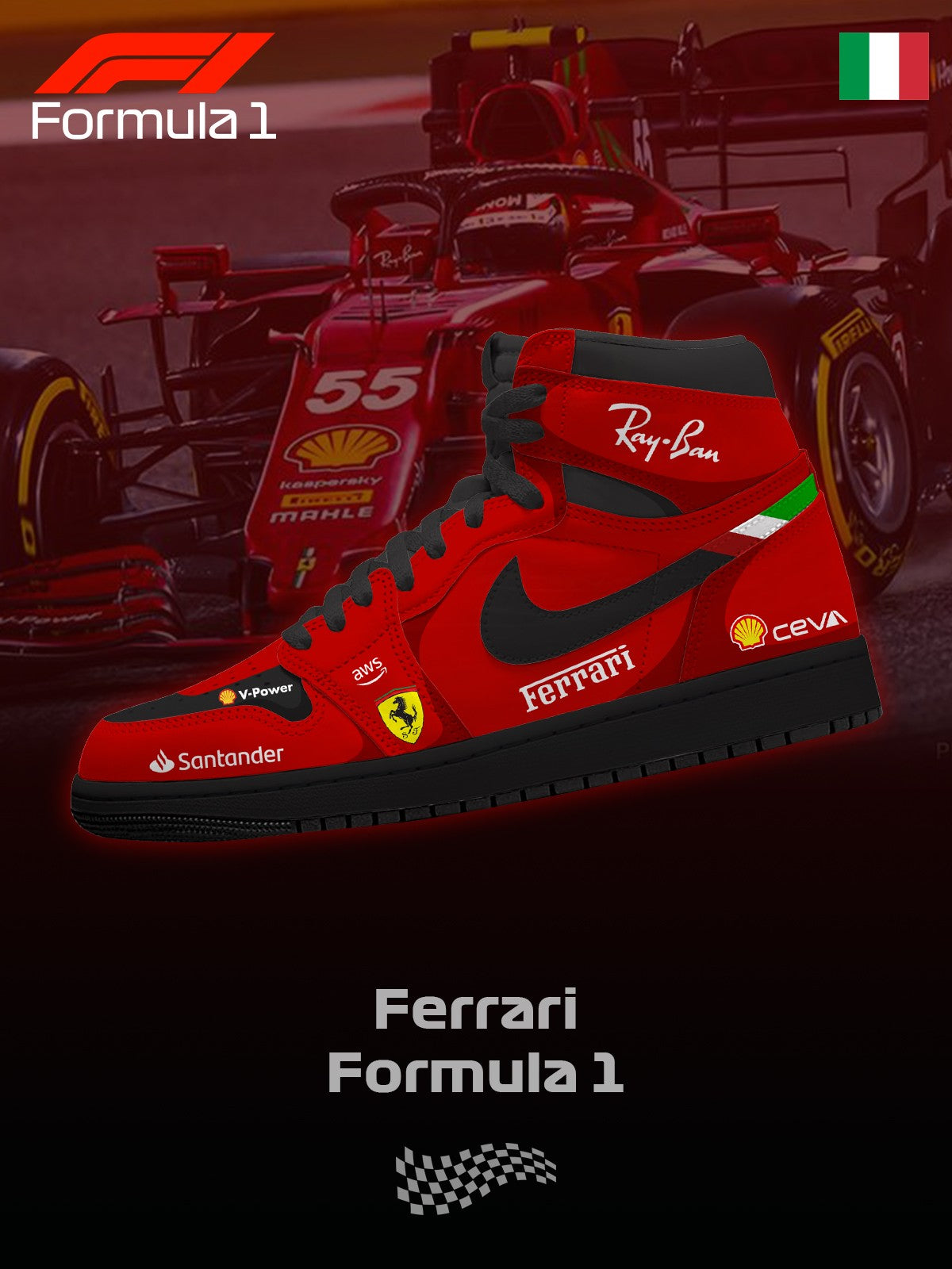 FF F.1 V.1 Custom High-Top Sneakers
