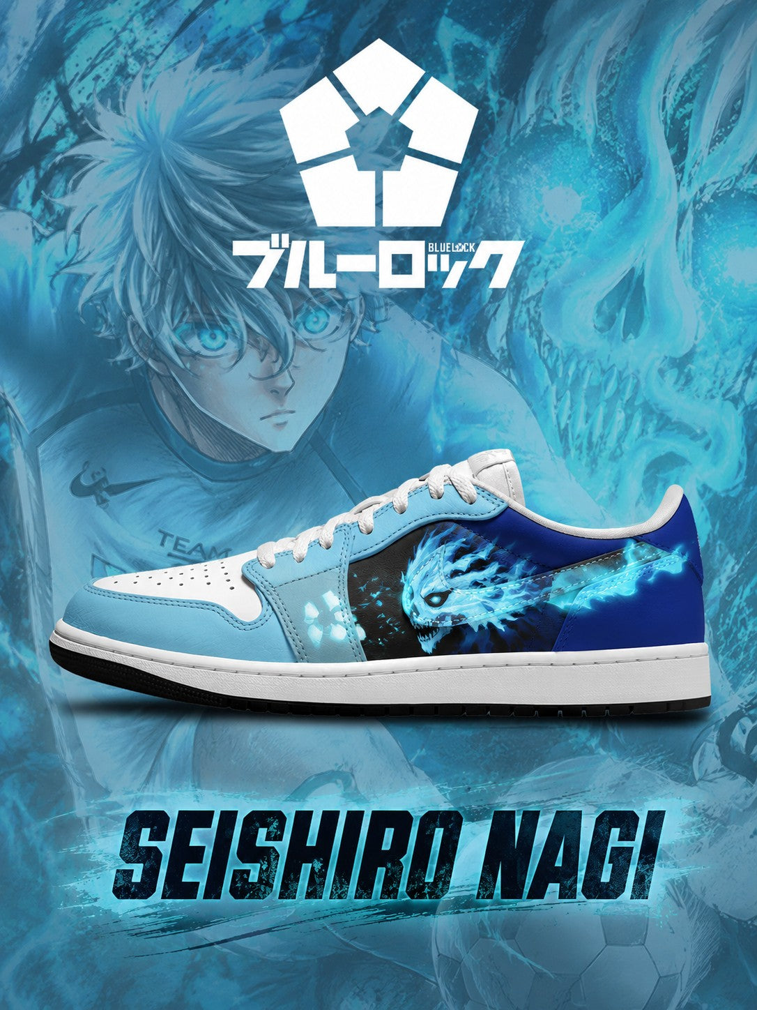 Seishiro Nagi V.6 Custom Low-Top Court Sneakers