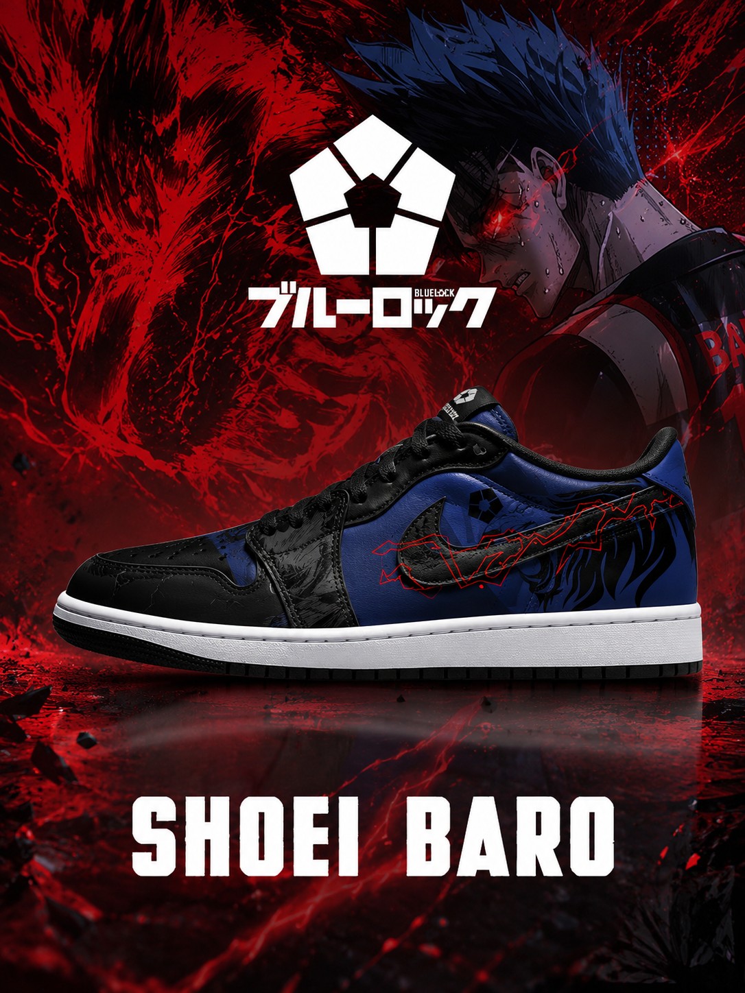 Shoei Baro V.6 Custom Low-Top Court Sneakers