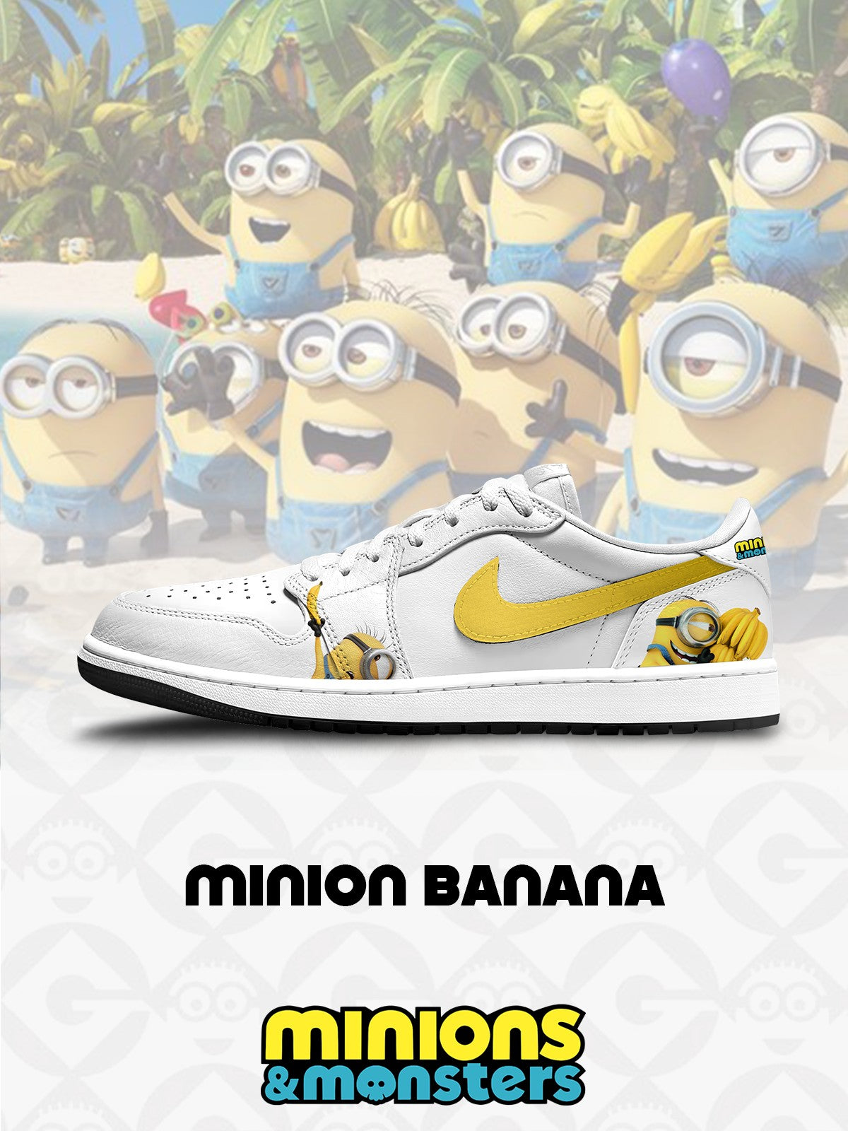 Minions Banana V.1 Custom Low-Top Court Sneakers