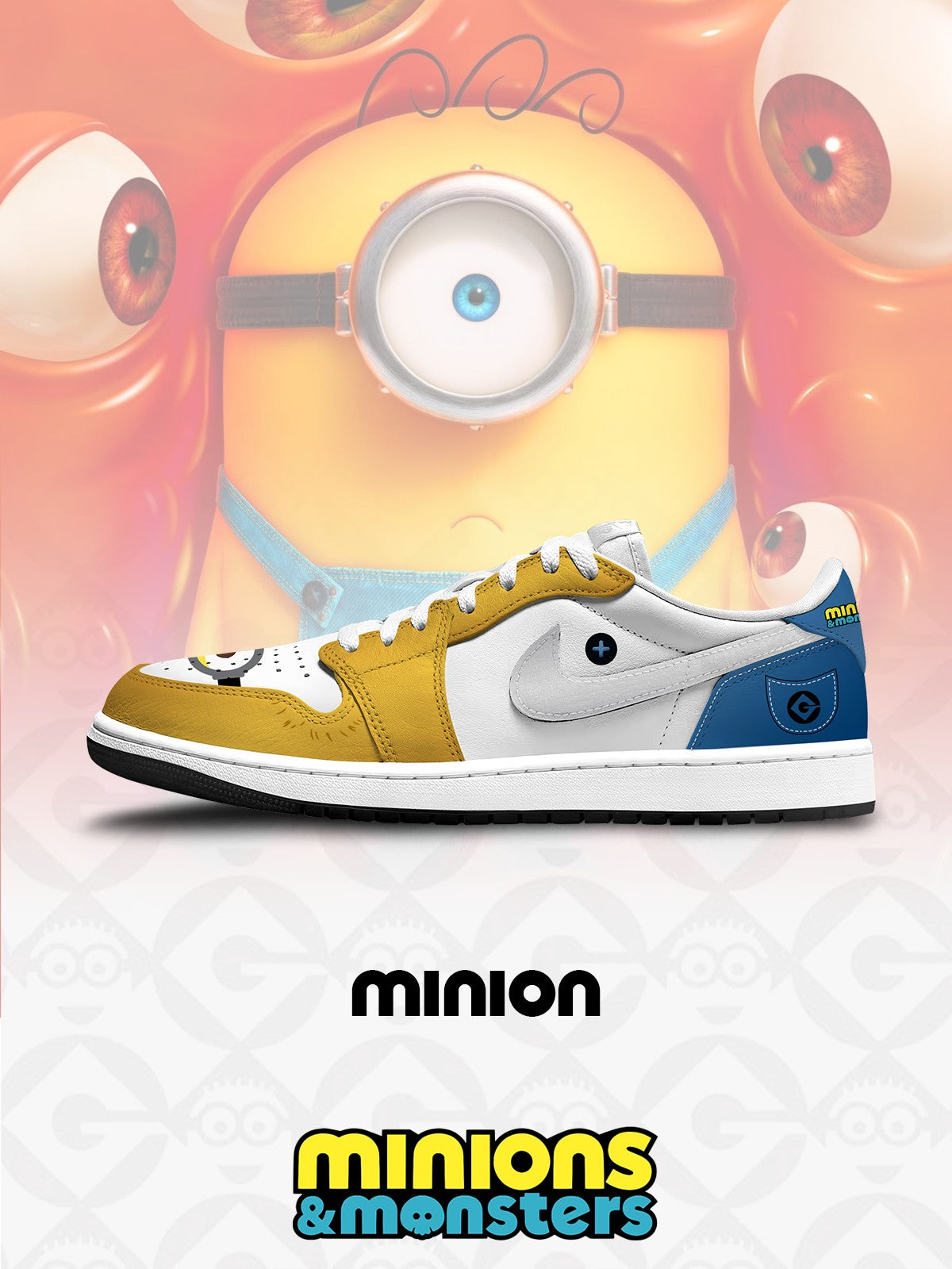 Minions V.1 Custom Low-Top Court Sneakers