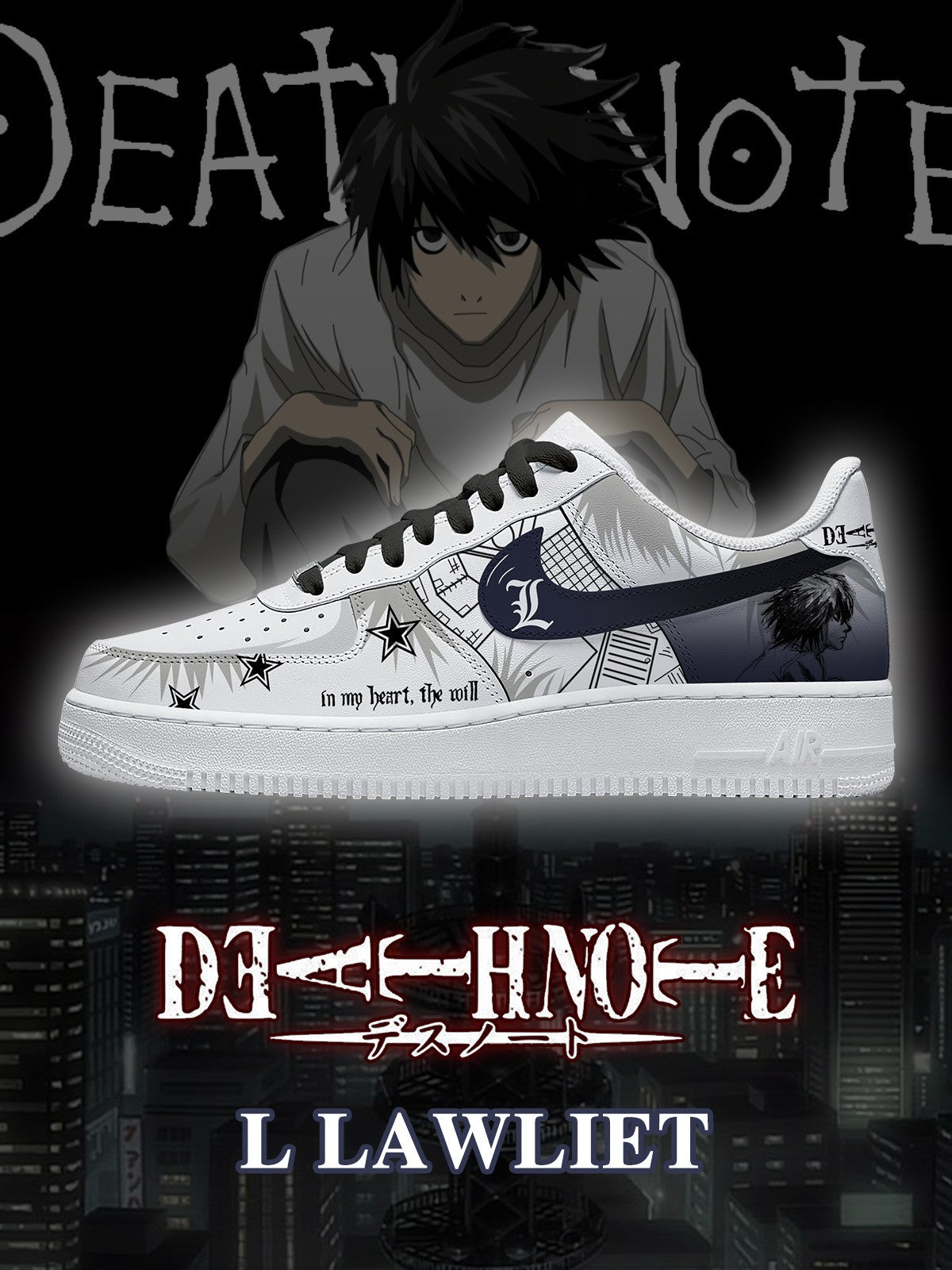 L Lawliet V.3 Custom Sneakers