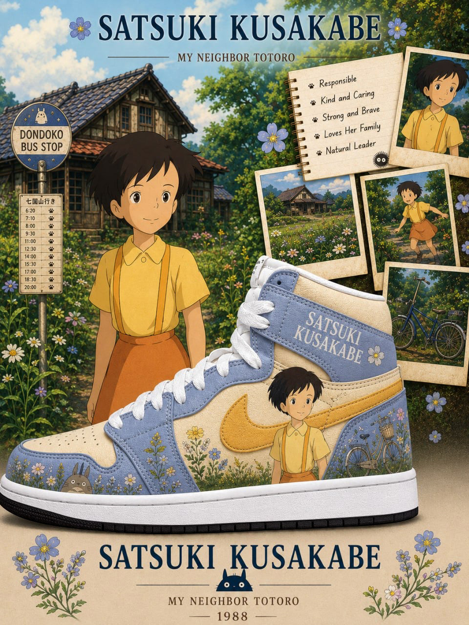 Satsuki Kusakabe V.1 Custom High-Top Sneakers