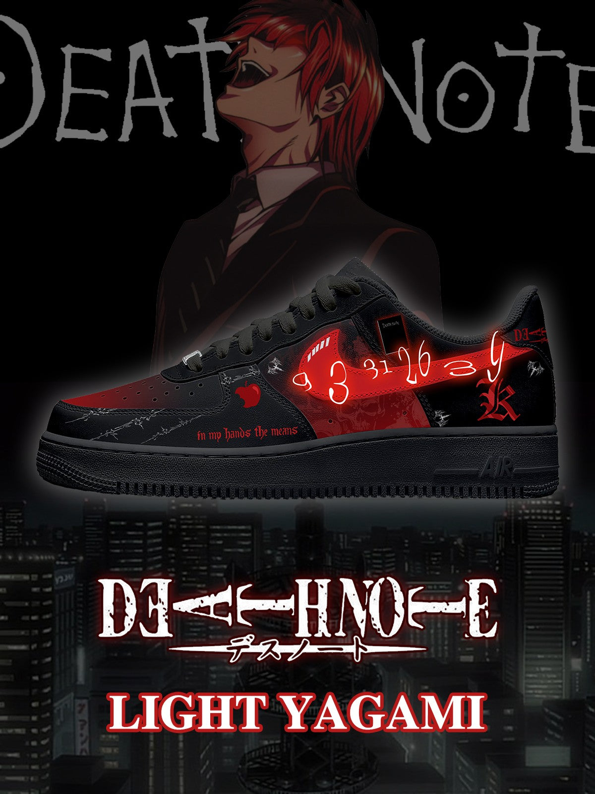 Light Yagami V.3 Custom Sneakers