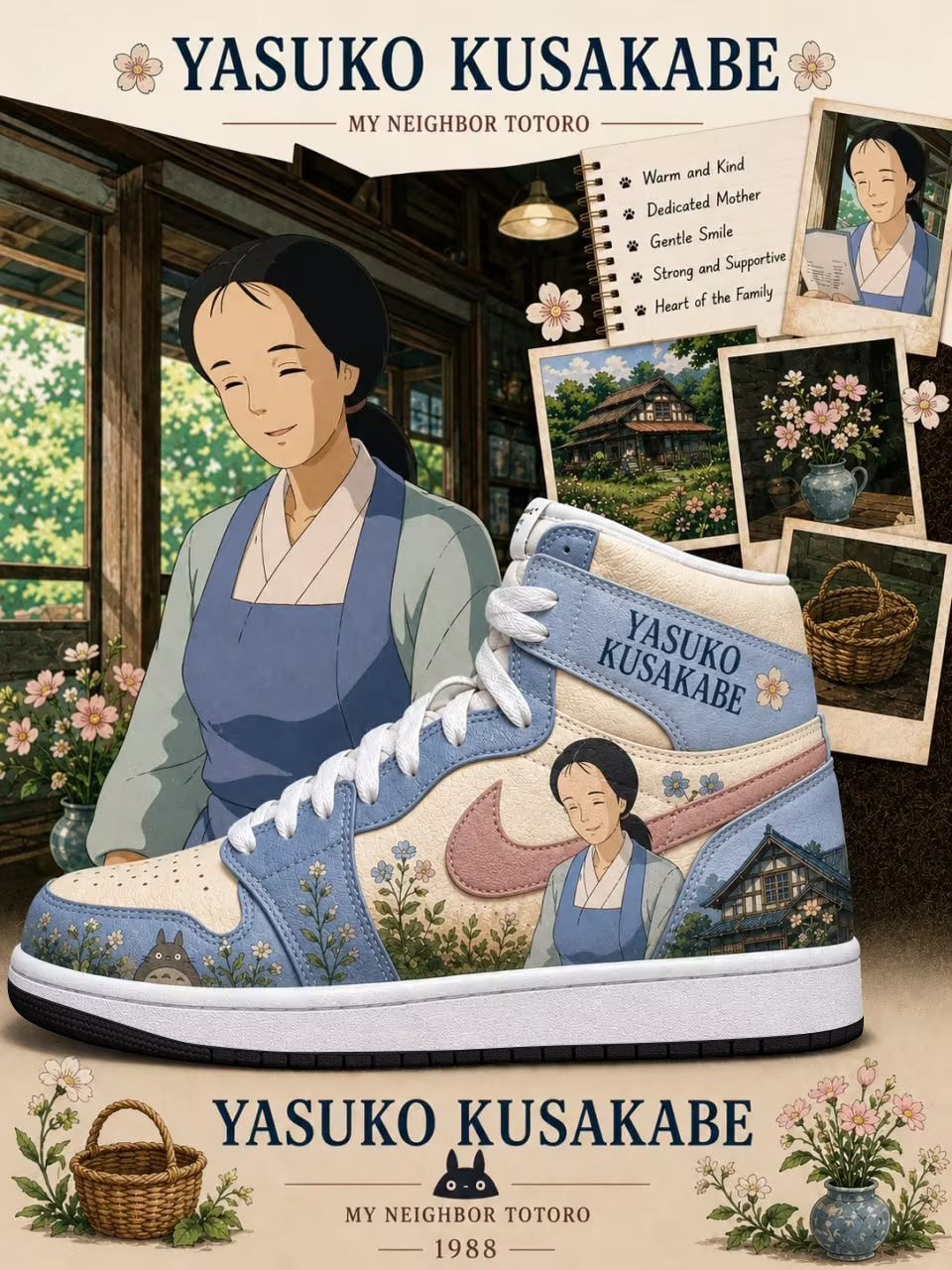 Yasuko Kusakabe V.1 Custom High-Top Sneakers