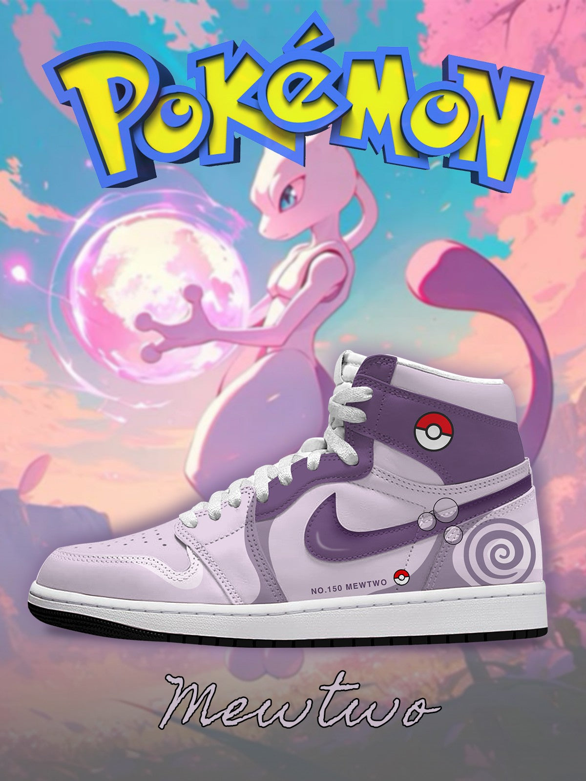 Mewtwo V.3 Custom High-Top Sneakers