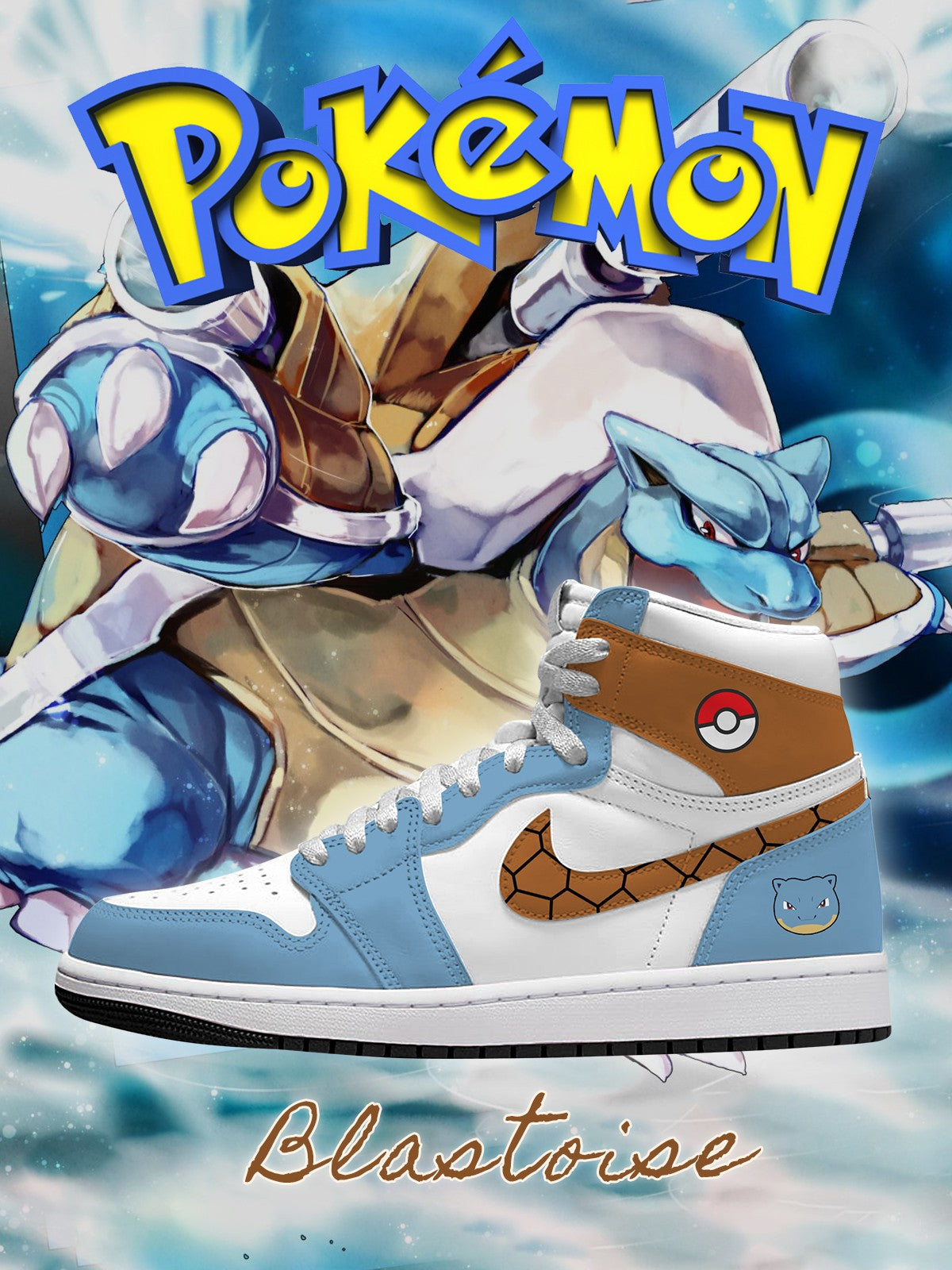 Blastoise V.1 Custom High-Top Sneakers