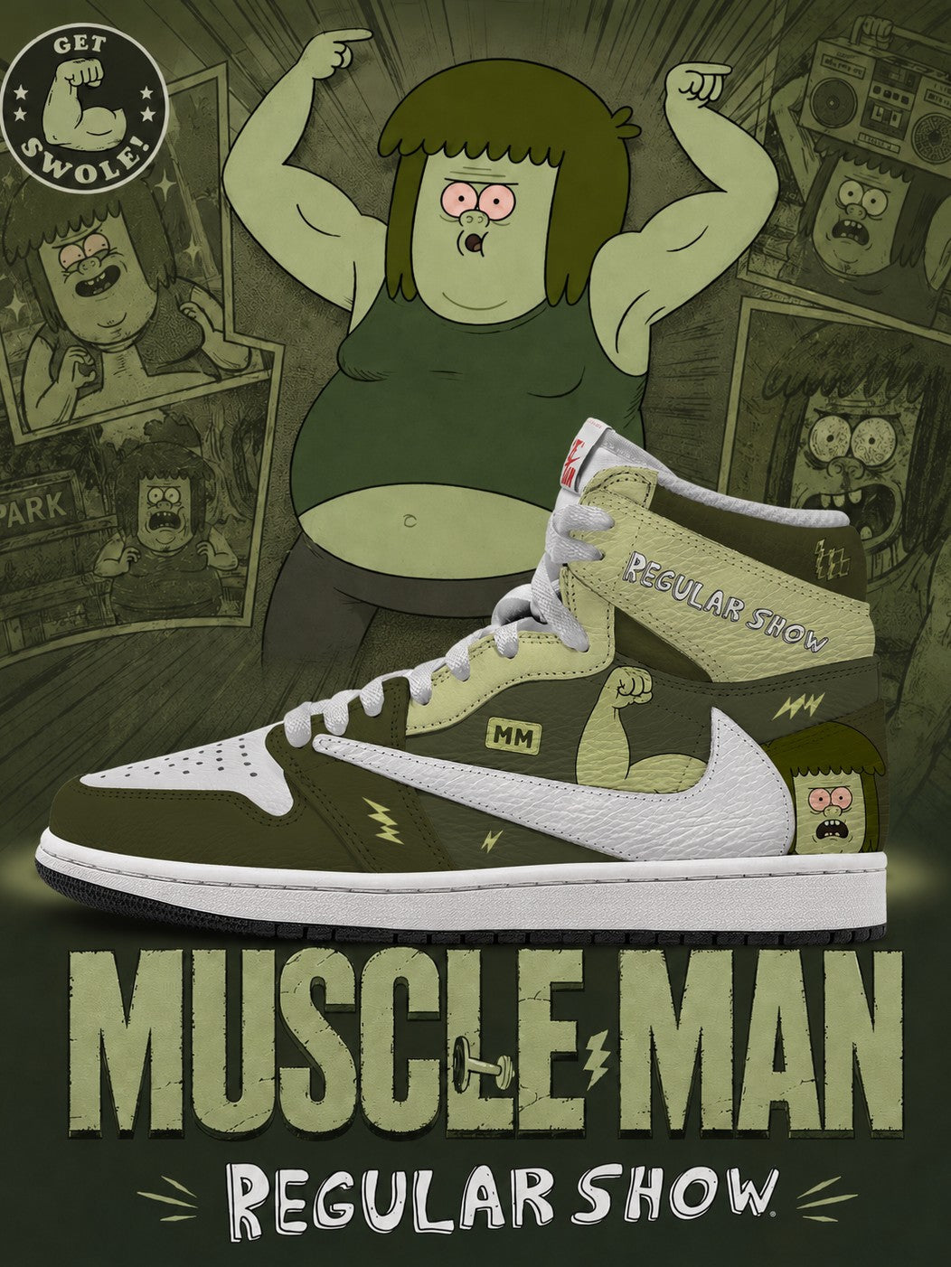 Muscle Man V.1 Custom TS High Sneakers