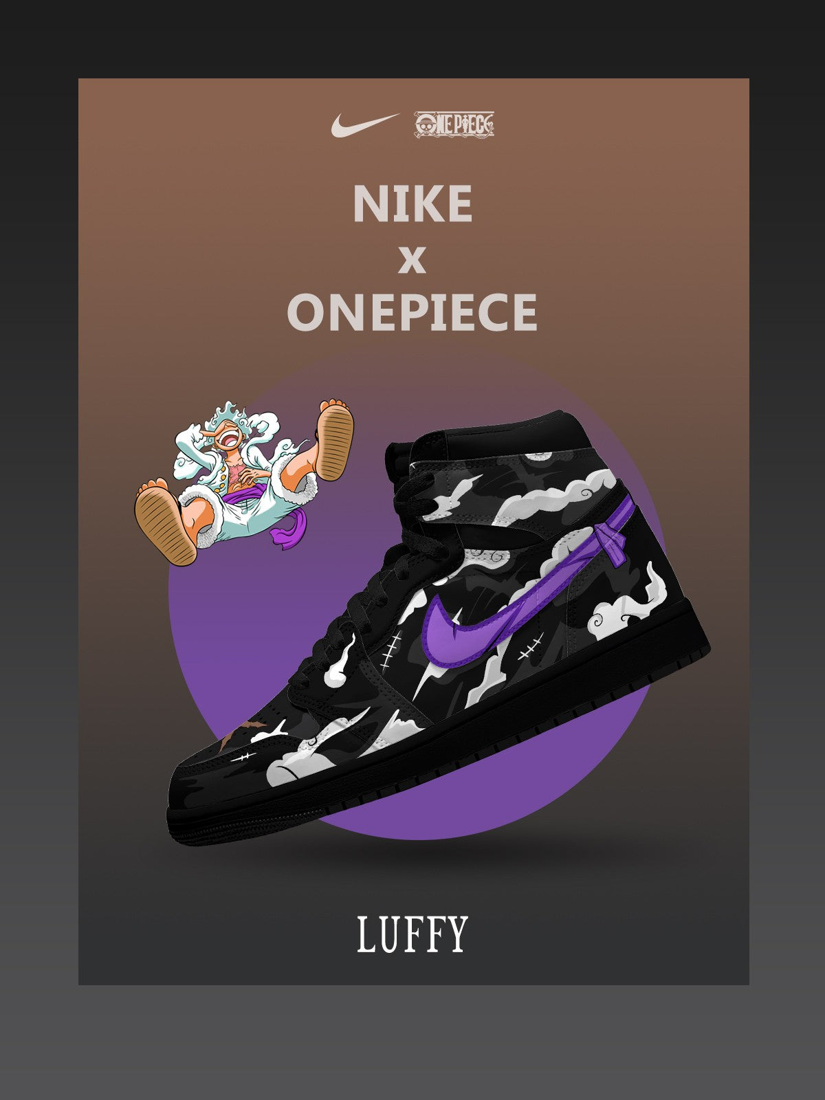 Monkey D. Luffy V.8 Custom High-Top Sneakers