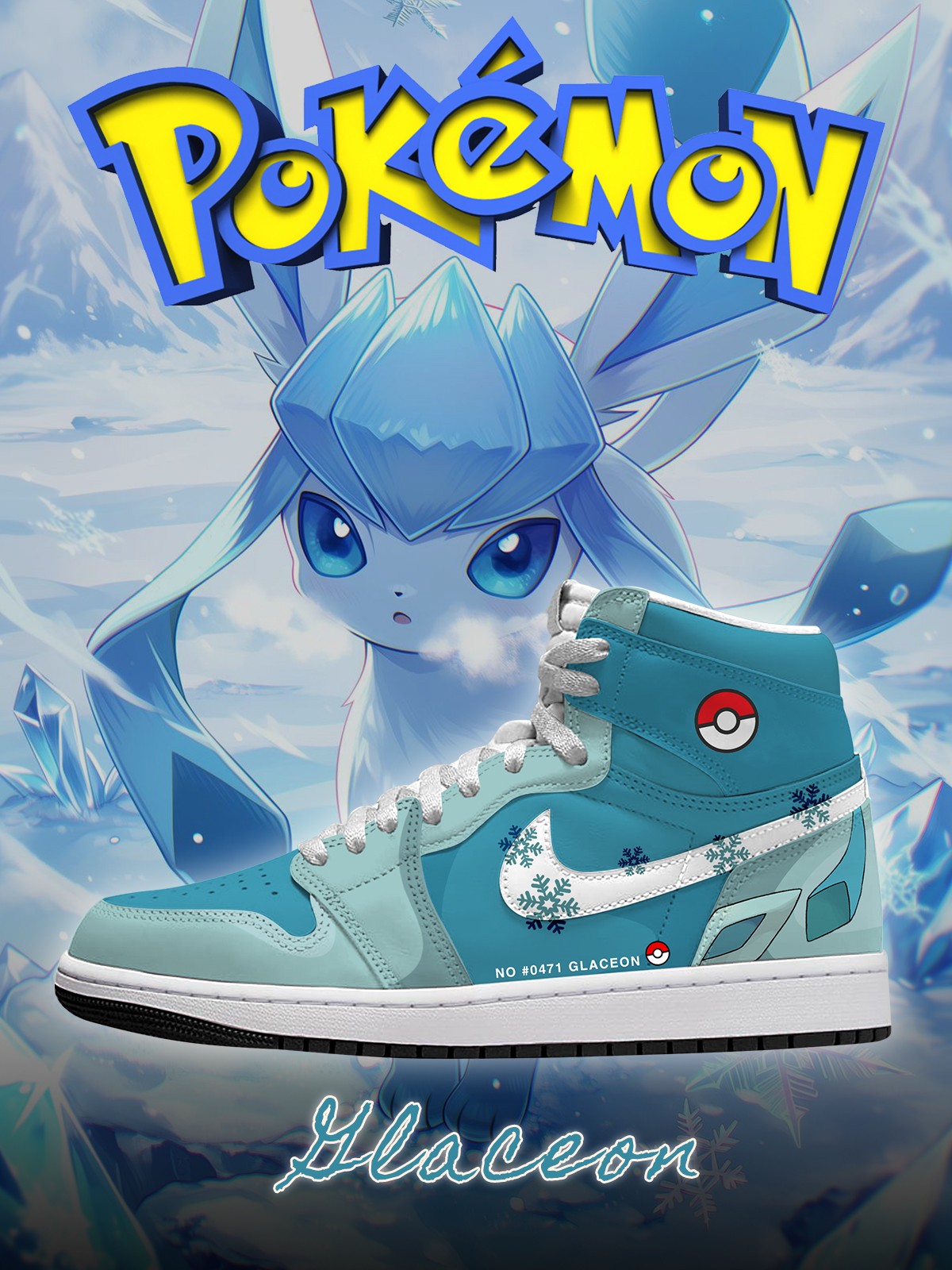 Glaceon V.1 Custom High-Top Sneakers