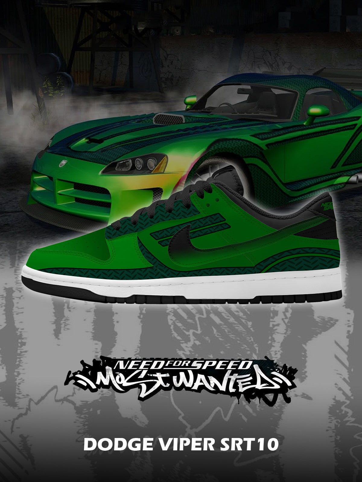 D.Viper SRT10 V.1 Custom SB-Style Sneakers