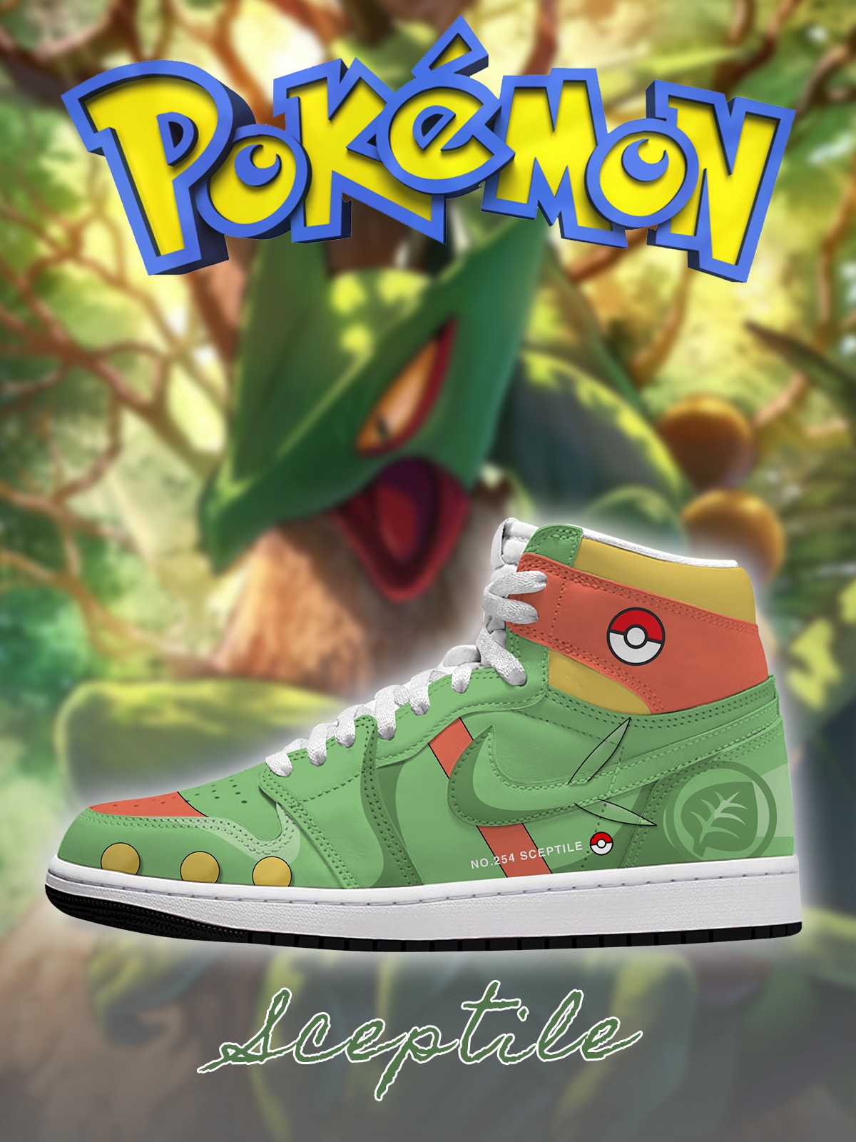 Sceptile V.1 Custom High-Top Sneakers