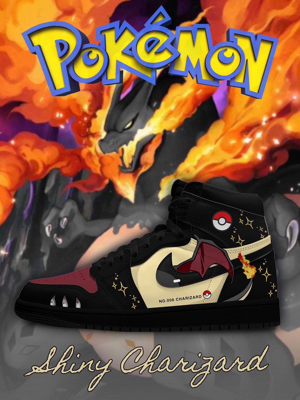 Shiny Charizard V.1 Custom High-Top Sneakers