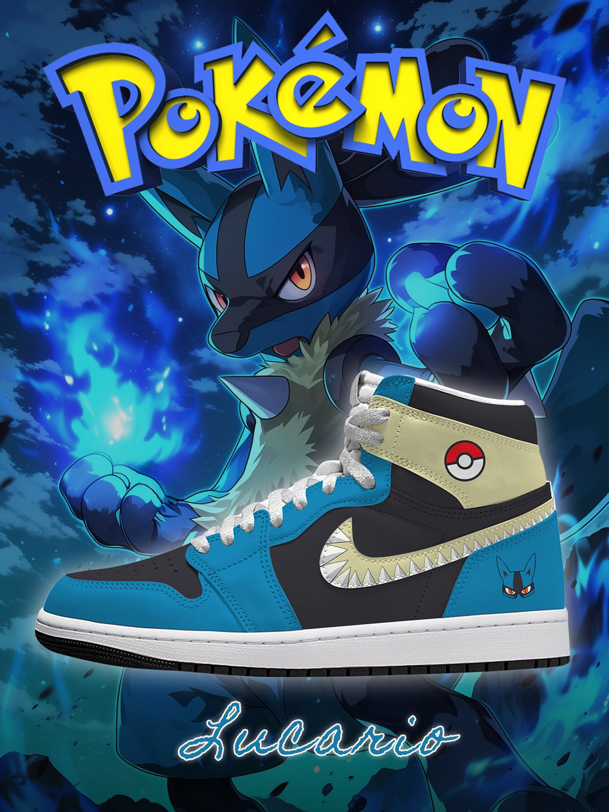 Lucario V.2 Custom High-Top Sneakers