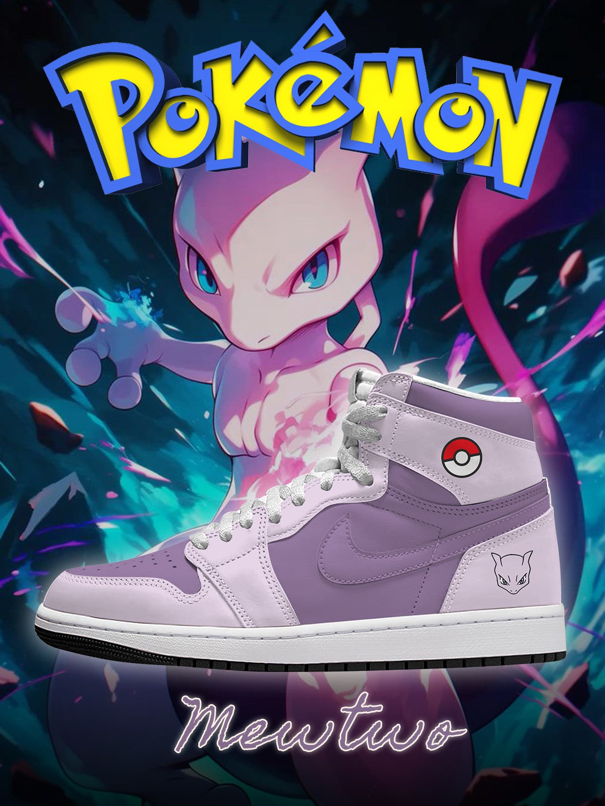 Mewtwo V.1 Custom High-Top Sneakers