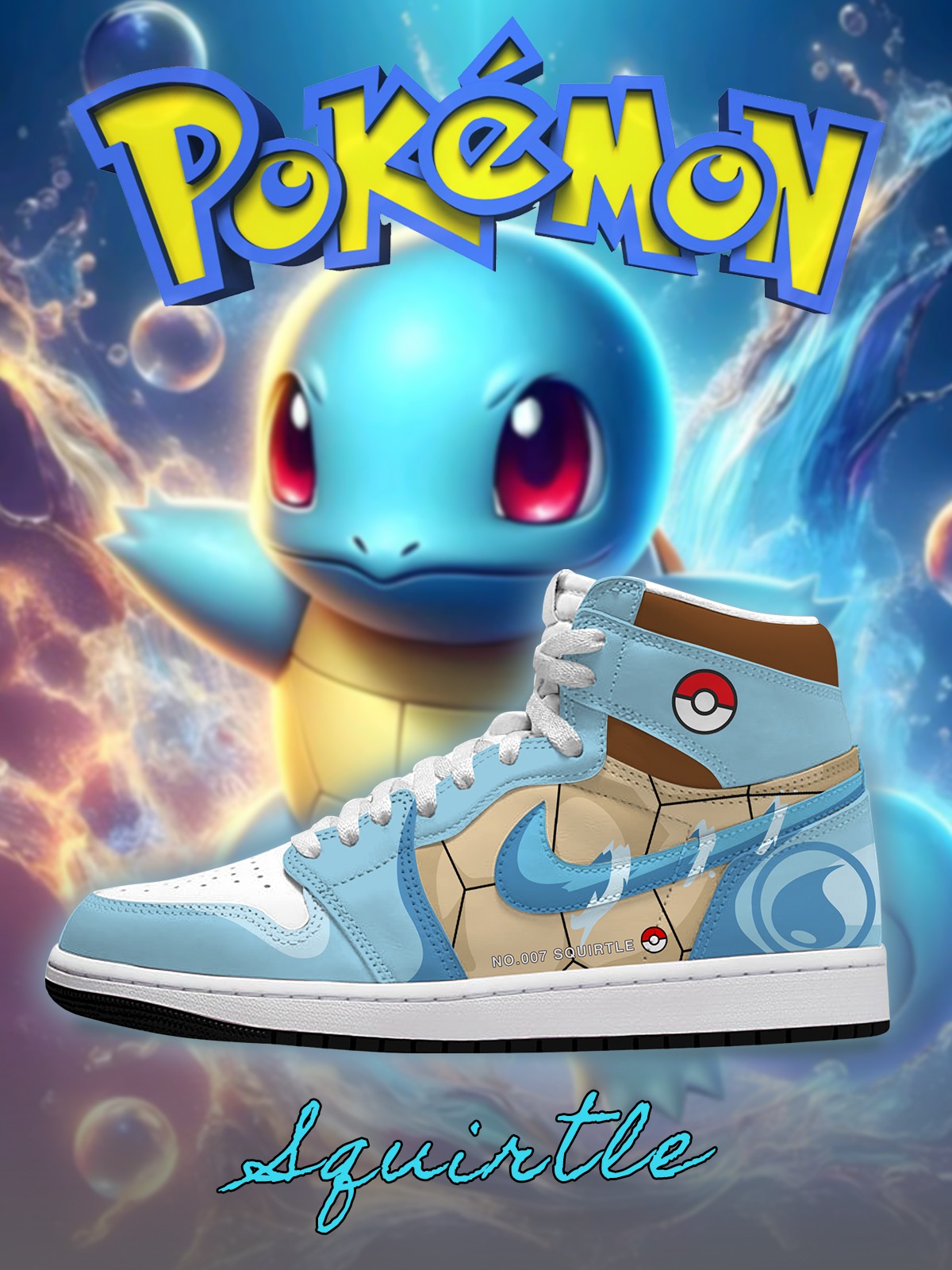 Squirtle V.2 Custom High-Top Sneakers