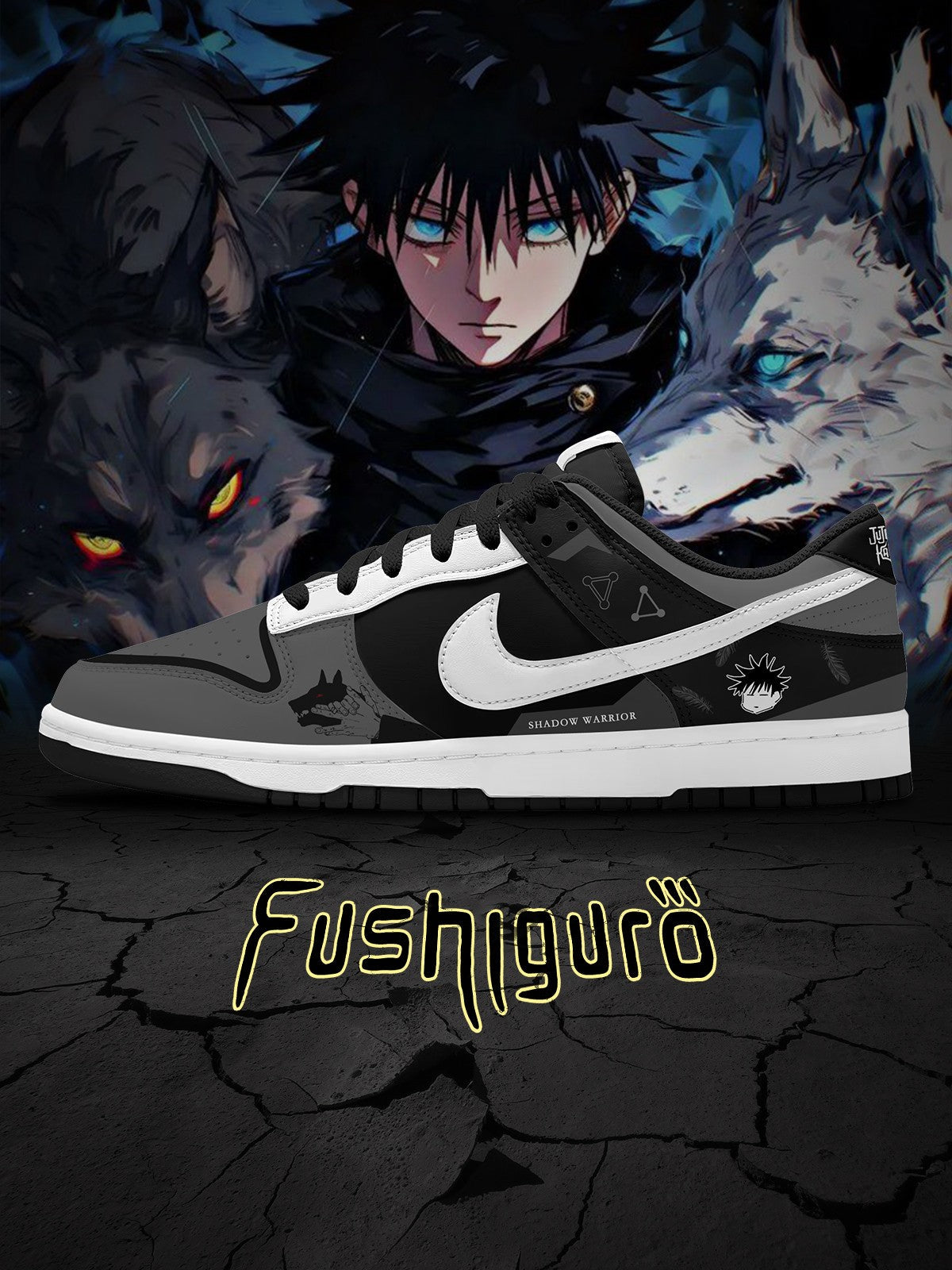 Megumi Fushiguro V.1 Custom Court-Low Sneakers