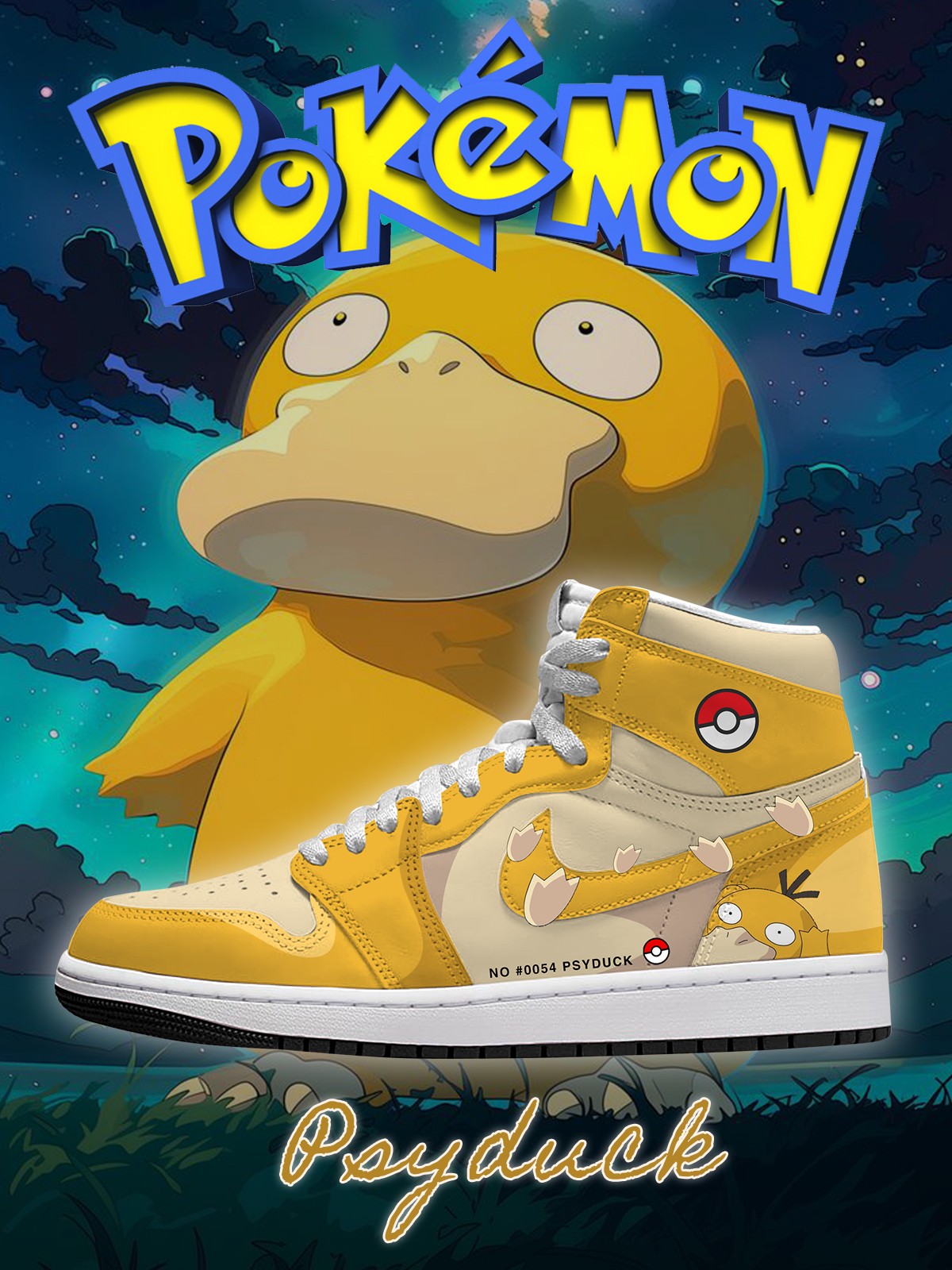 Psyduck V.1 Custom High-Top Sneakers