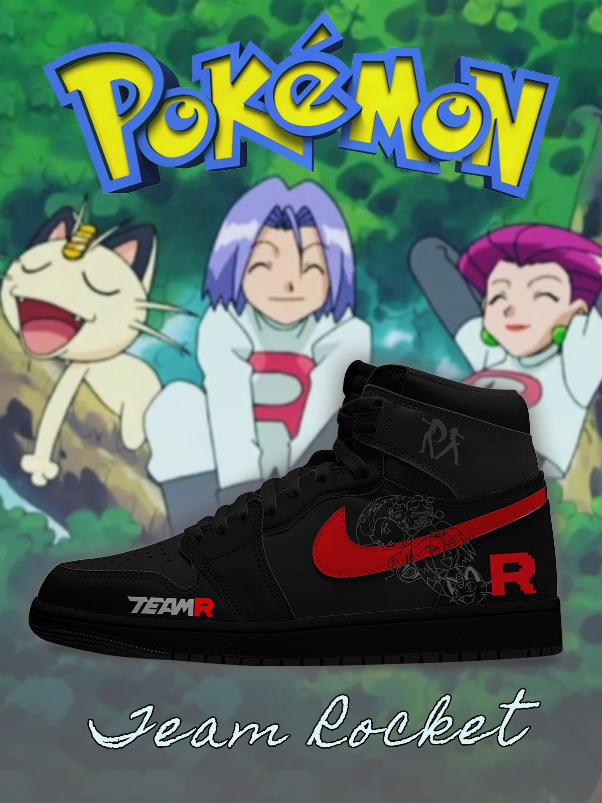 Team Rocket V.1 Custom High-Top Sneakers