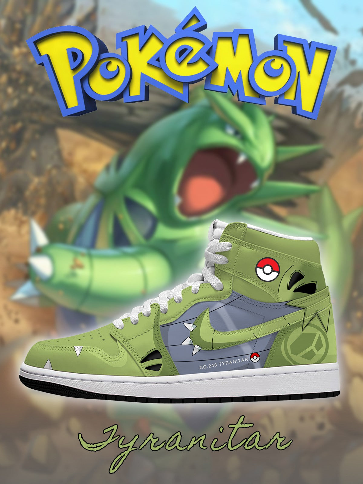 Tyranitar V.1 Custom High-Top Sneakers