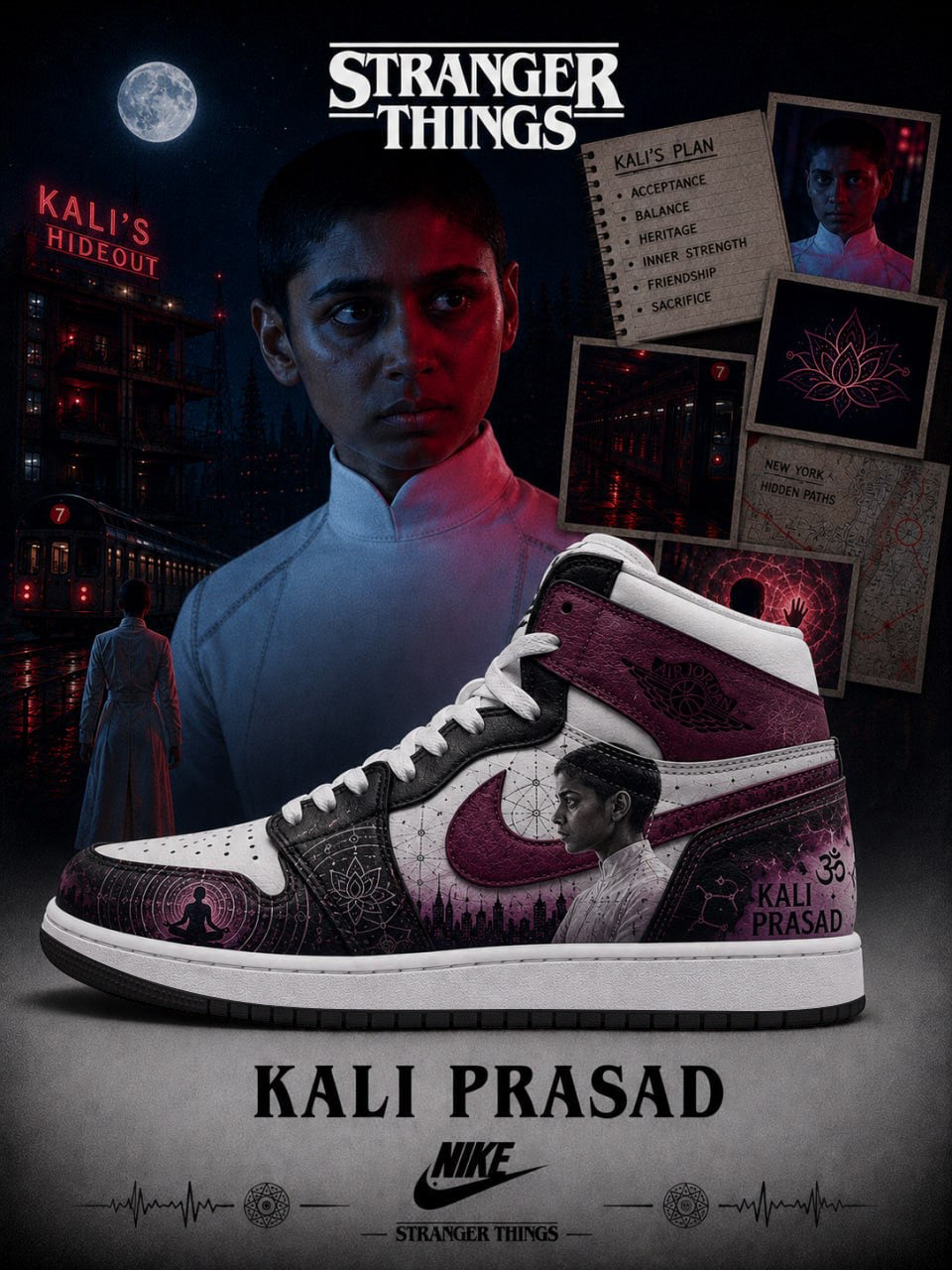 Kali Prasad V.1 Custom High-Top Sneakers