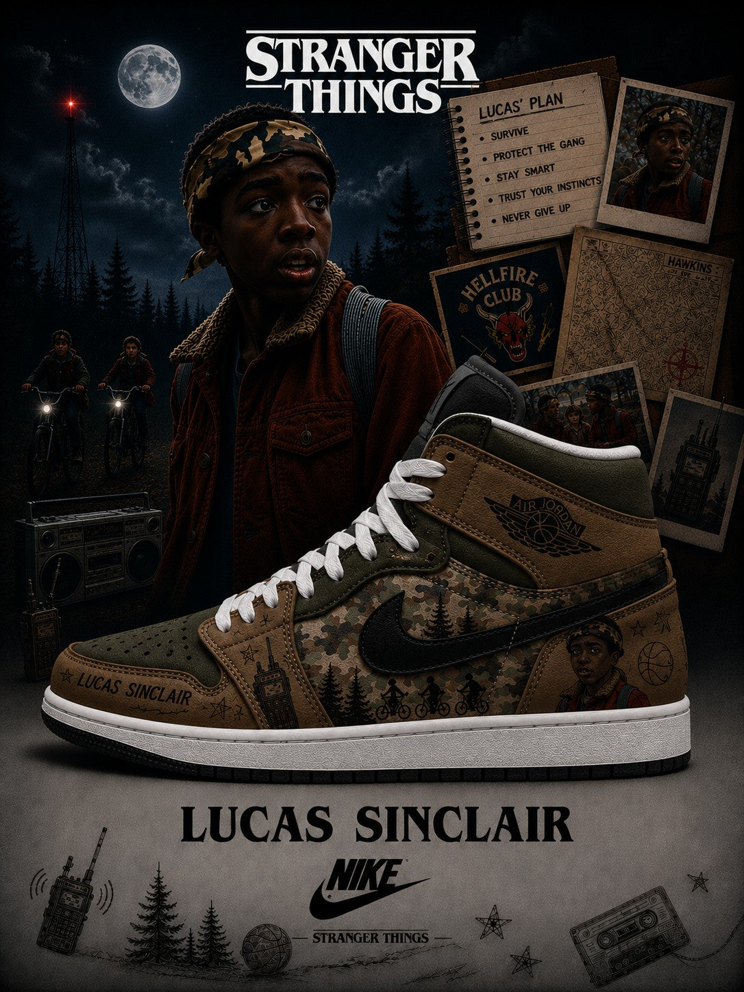 Lucas Sinclair V.1 Custom High-Top Sneakers