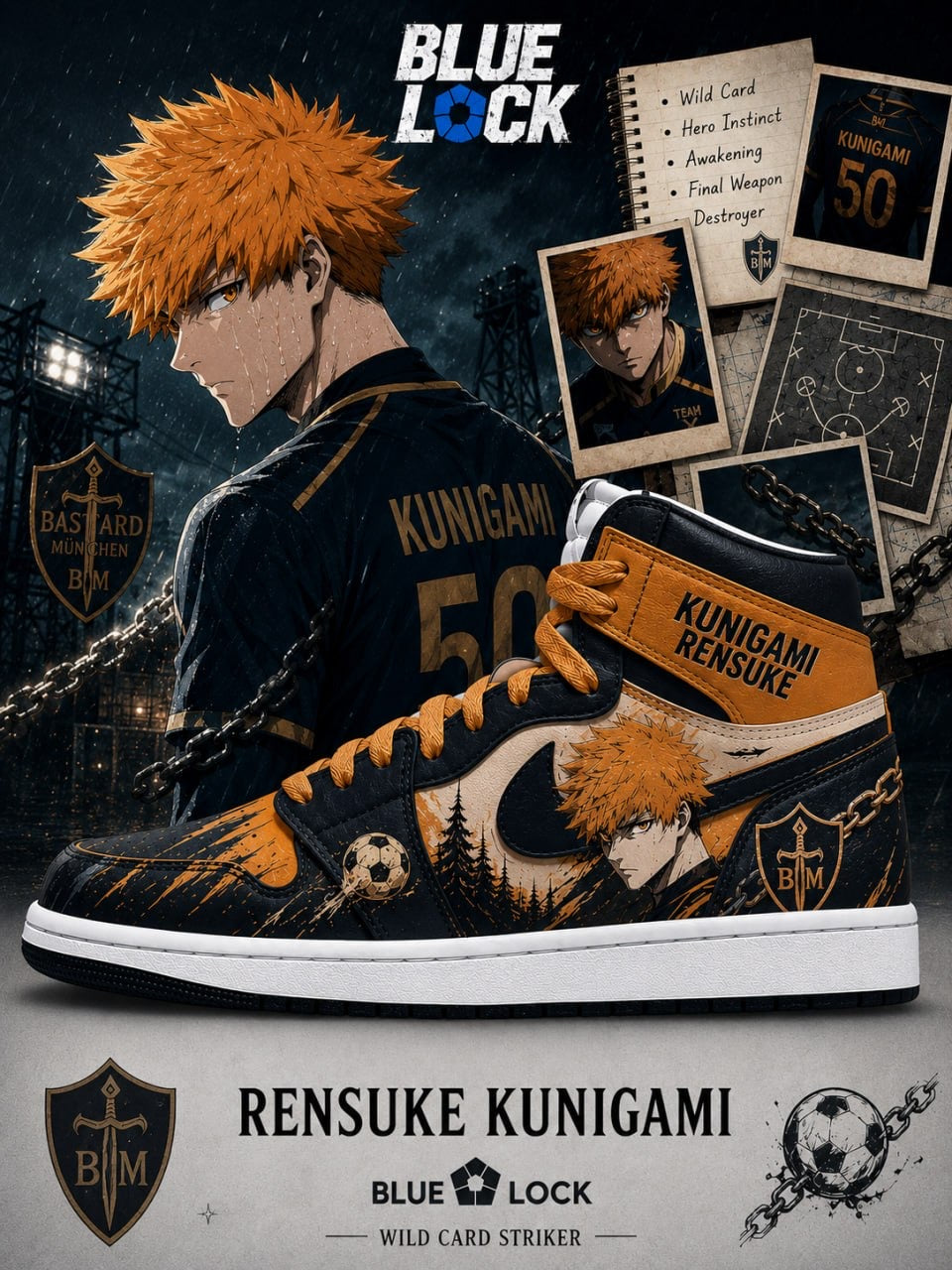 Rensuke Kunigami V.3 Custom High-Top Sneakers