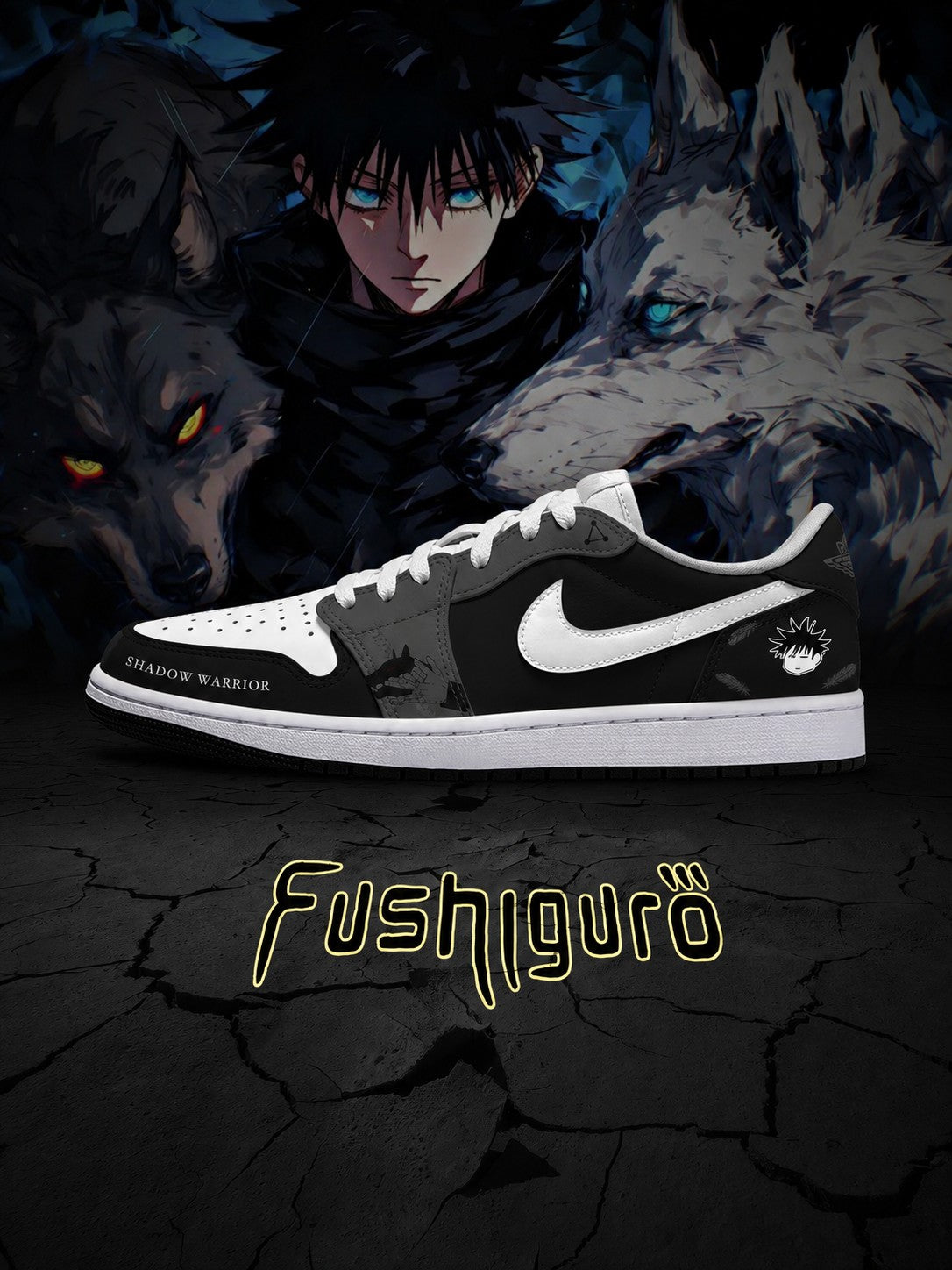 Megumi Fushiguro V.1 Custom Low-Top Court Sneakers