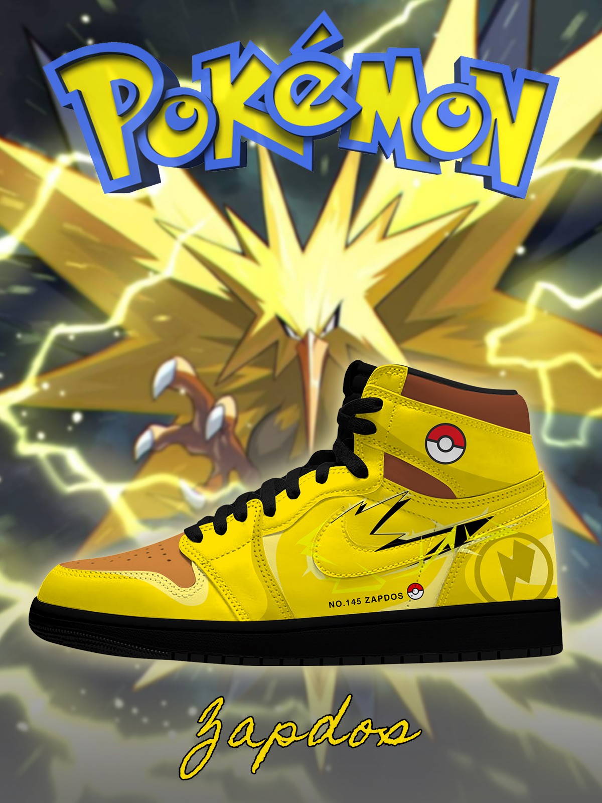Zapdos V.1 Custom High-Top Sneakers