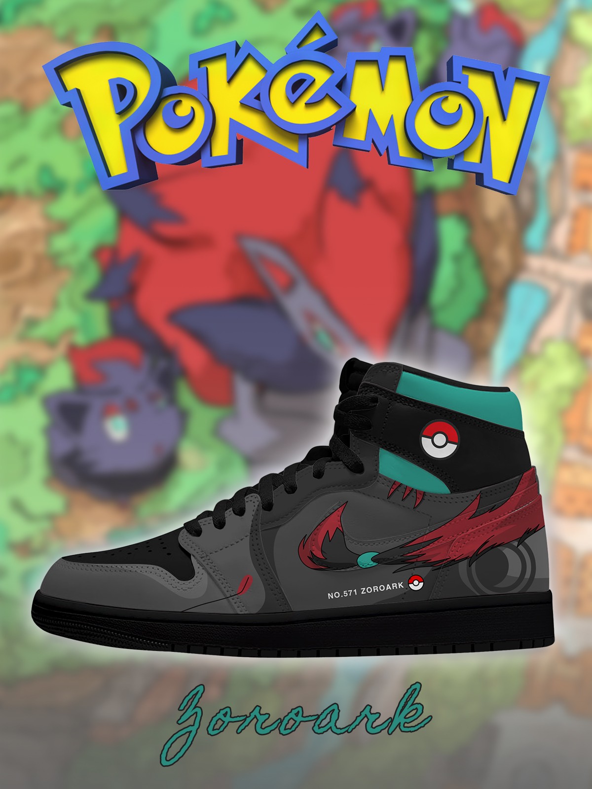 Zoroark V.1 Custom High-Top Sneakers