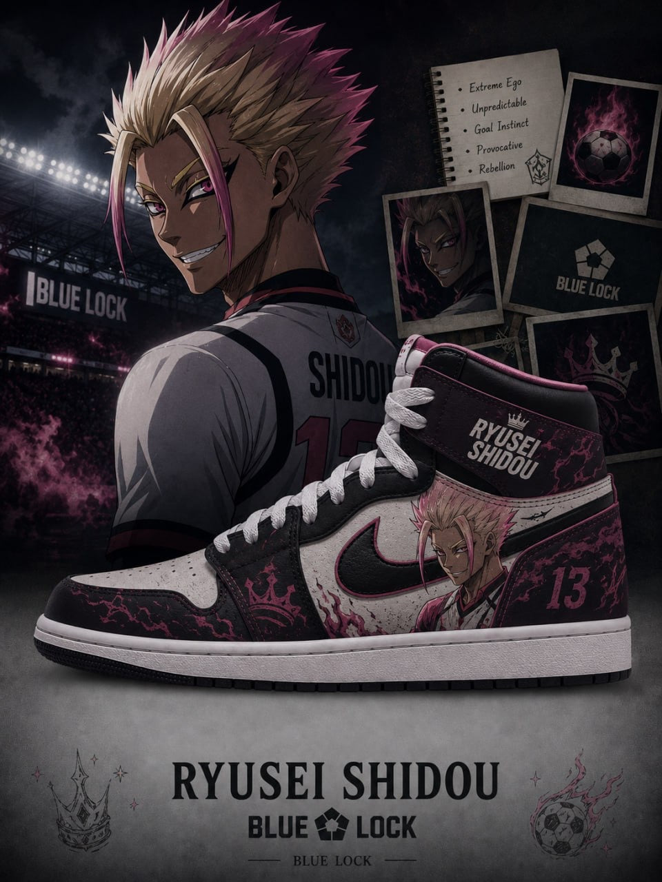 Ryusei Shido V.3 Custom High-Top Sneakers