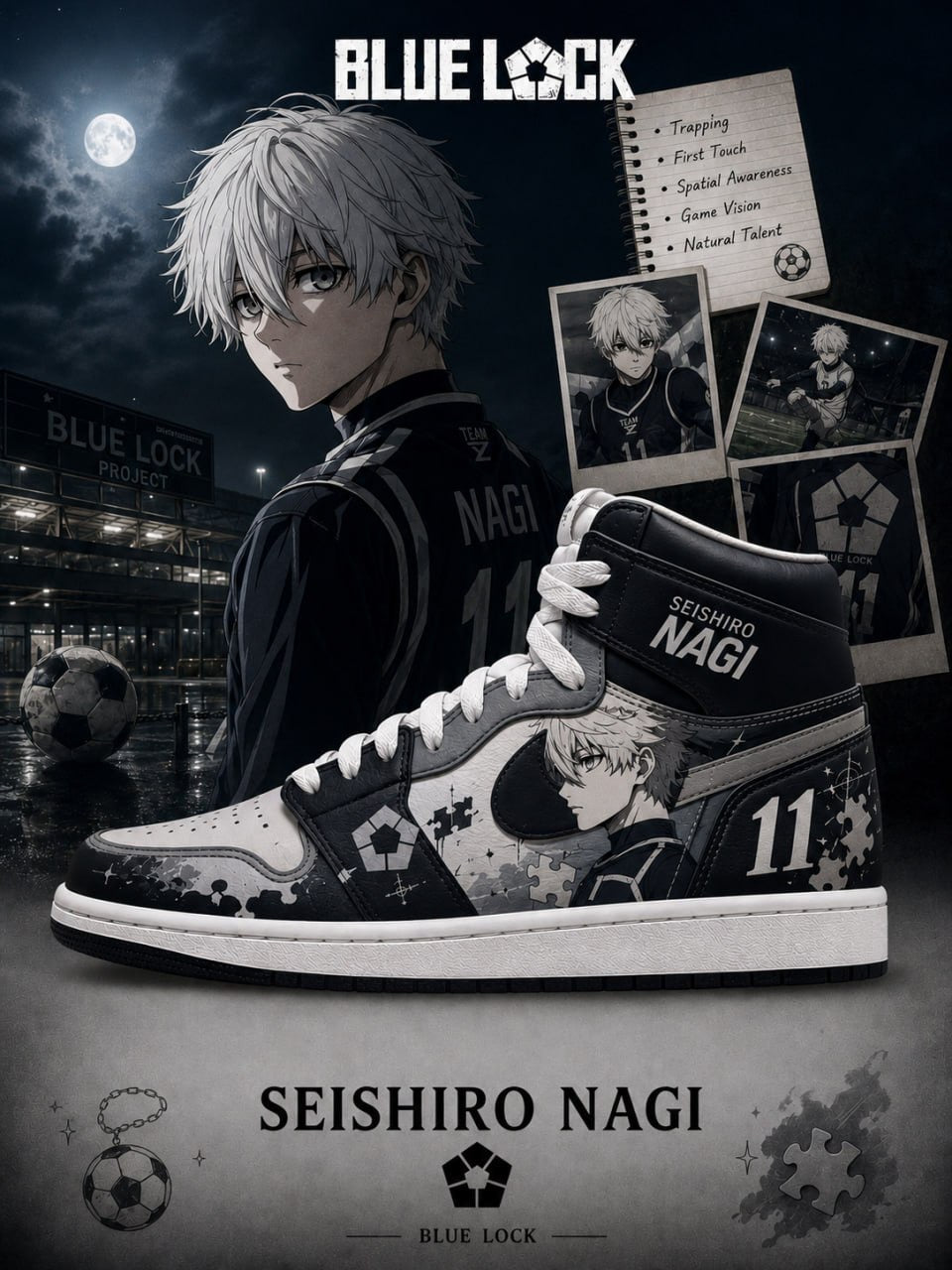 Seishiro Nagi V.3 Custom High-Top Sneakers