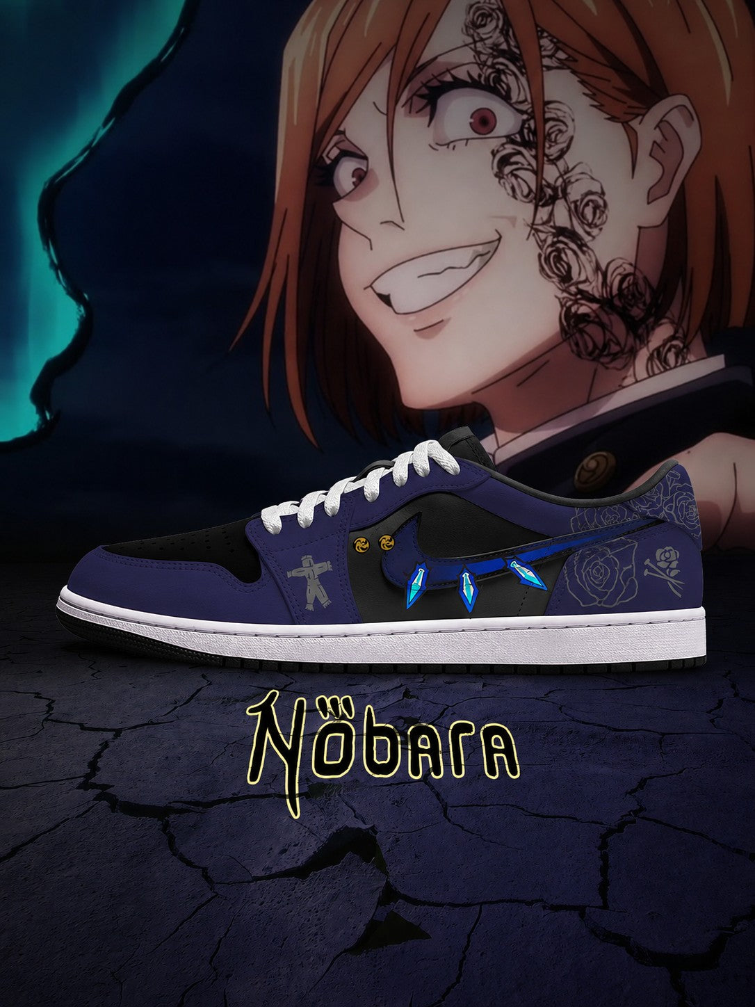 Nobara Kugisaki V.3 Custom Low-Top Court Sneakers