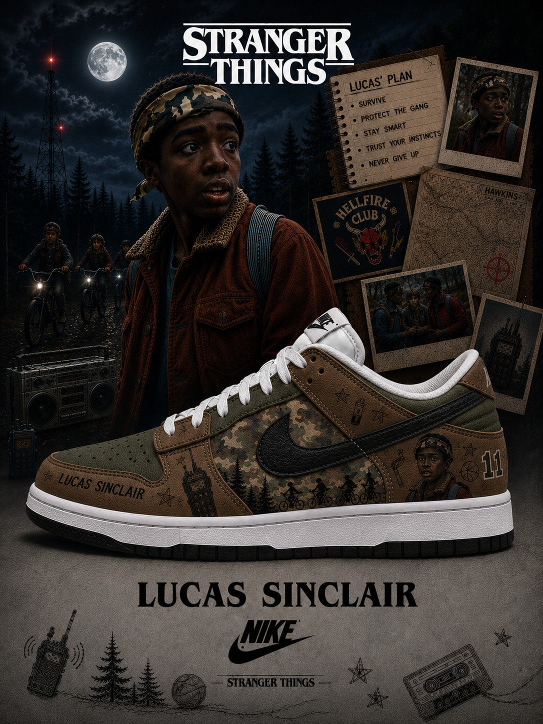 Lucas Sinclair V.1 Custom SB-Style Sneakers