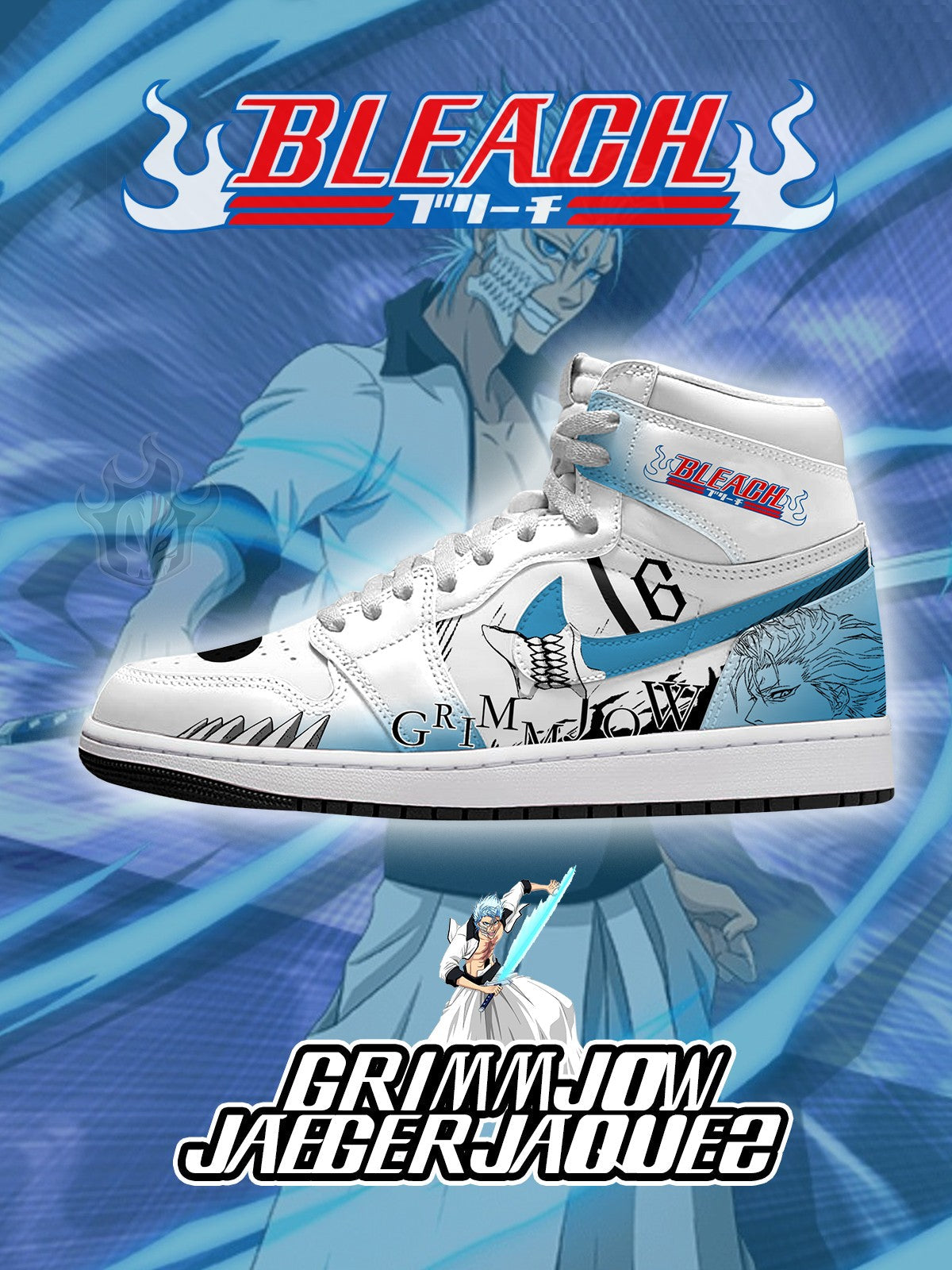 Grimmjow Jaegerjaquez V.1 Custom High-Top Sneakers