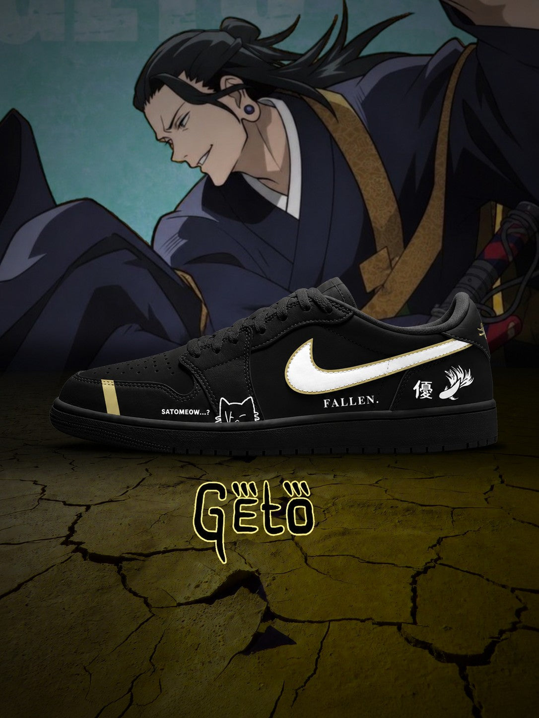 Suguru Geto V.1 Custom Low-Top Court Sneakers
