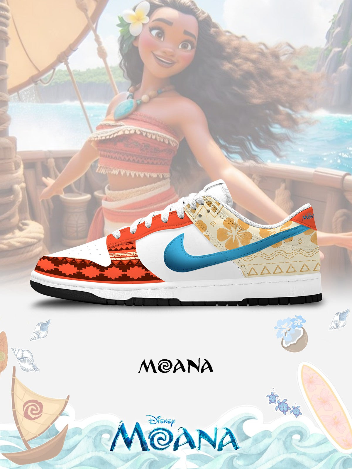 Moana V.1 Custom SB-Style Sneakers